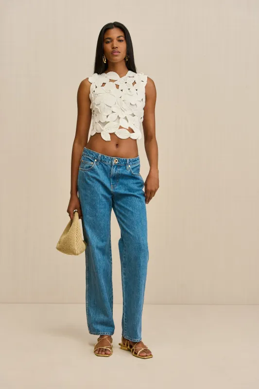 HARRINGTON CROCHET TOP - OFF WHITE sold by Cult Gaia