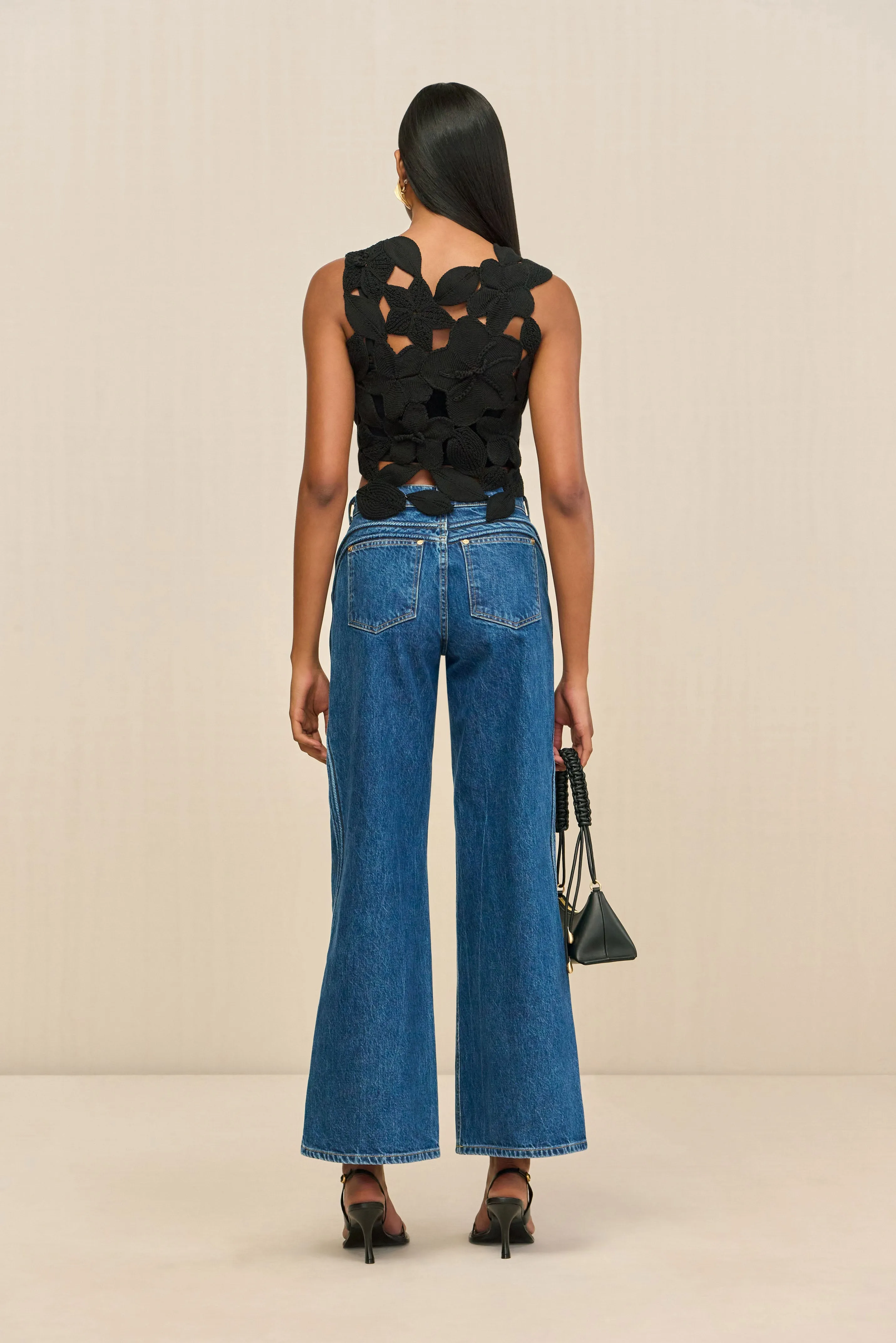 HARRINGTON CROCHET TOP - BLACK sold by Cult Gaia product image thumbnail 5