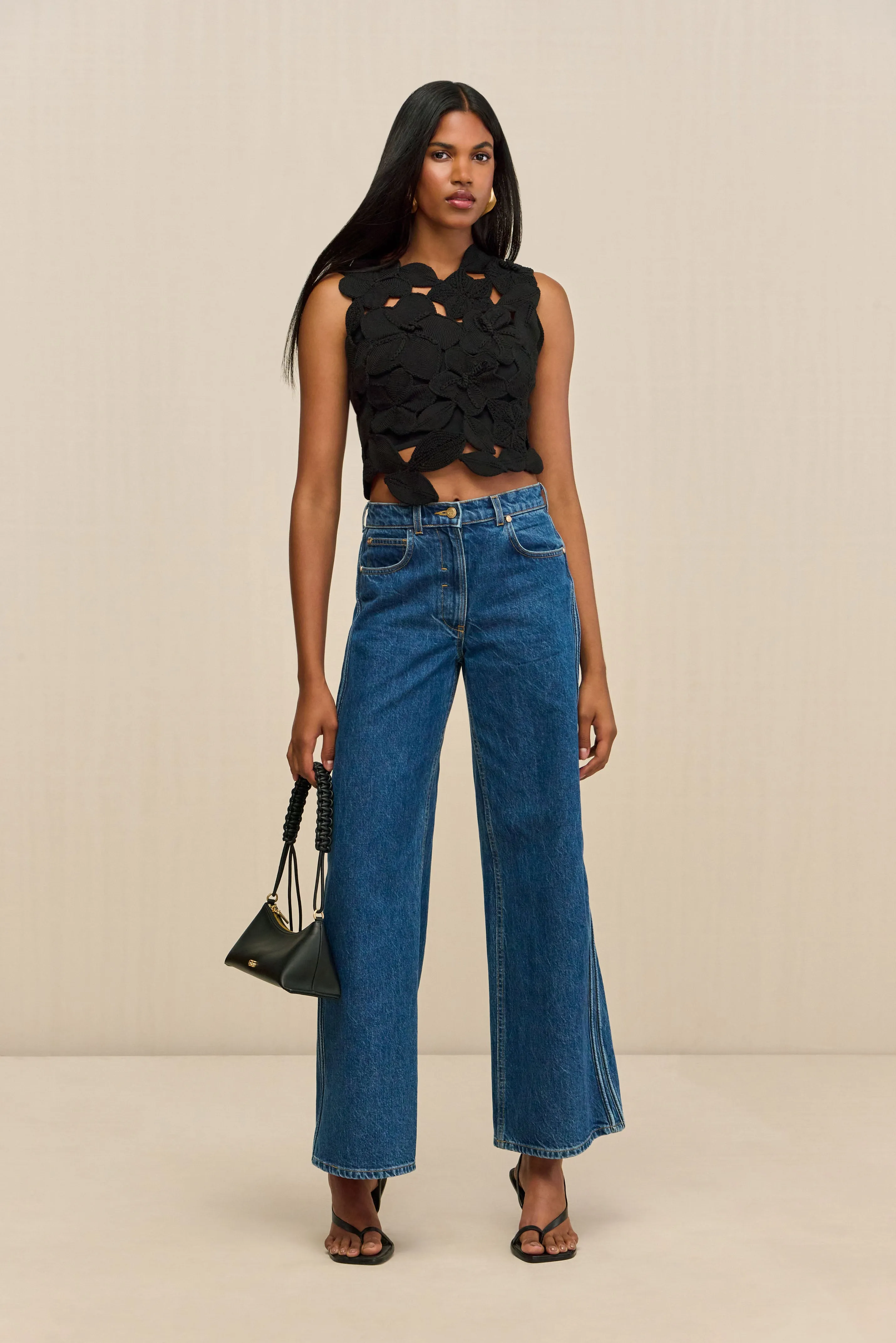 HARRINGTON CROCHET TOP - BLACK sold by Cult Gaia product image thumbnail 4