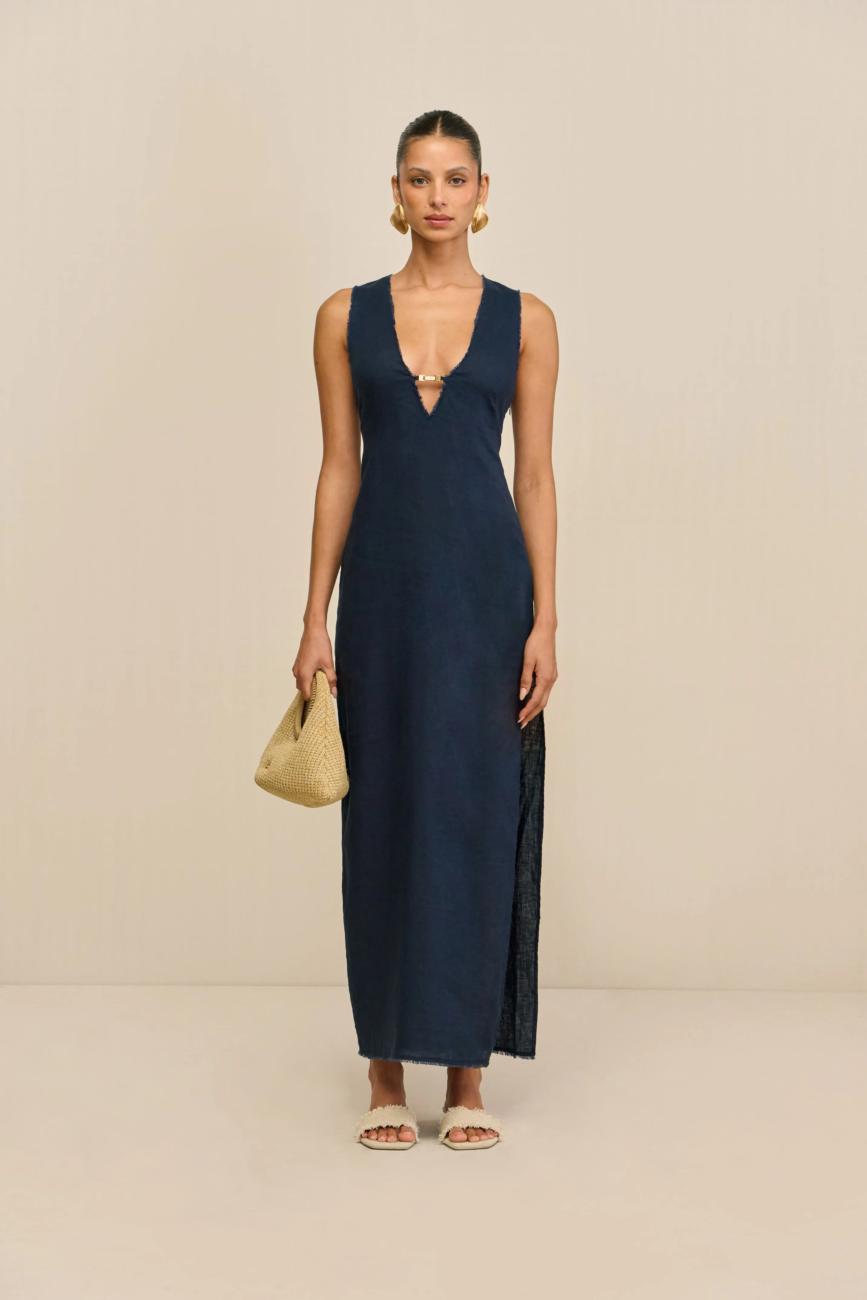 NORMA DRESS - DEEP LAKE sold by Cult Gaia