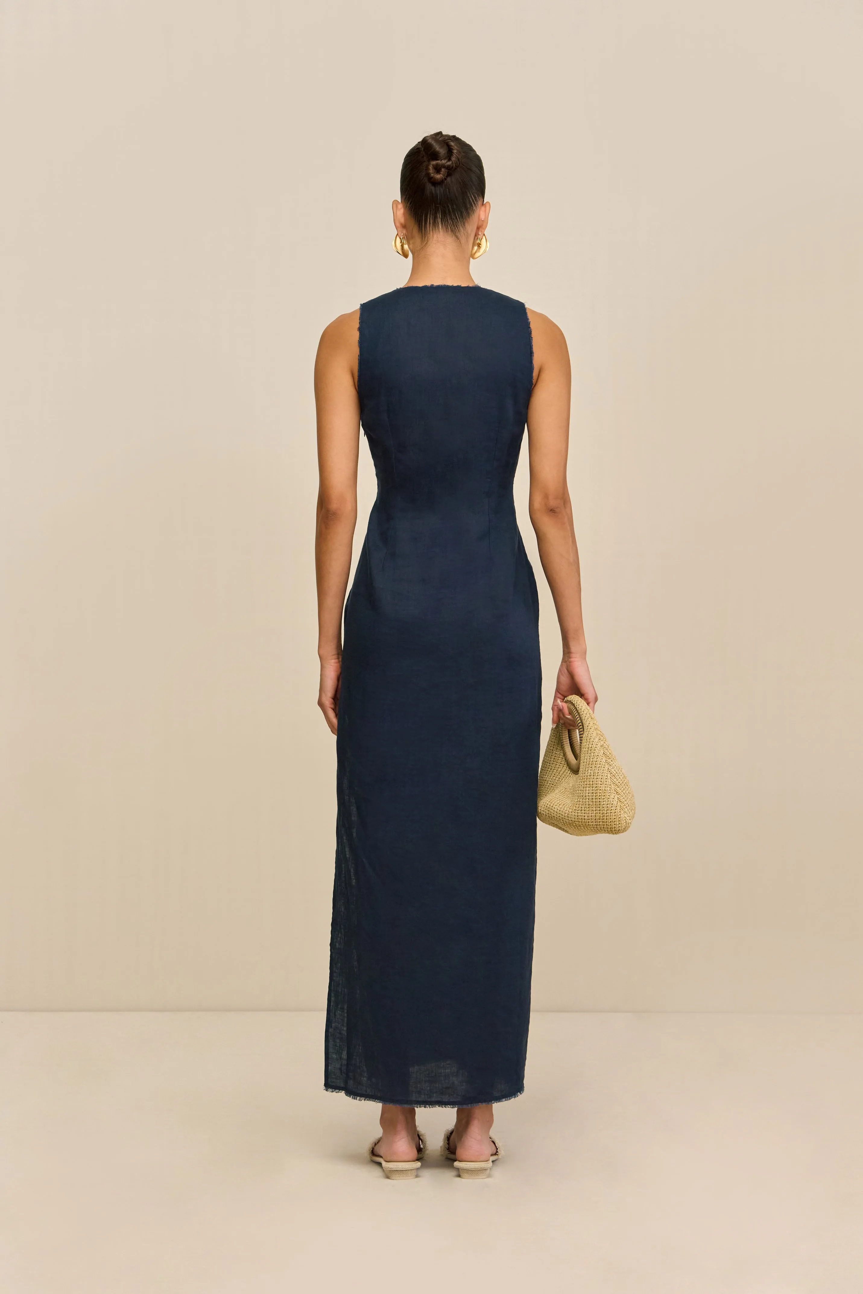 NORMA DRESS - DEEP LAKE sold by Cult Gaia product image thumbnail 5