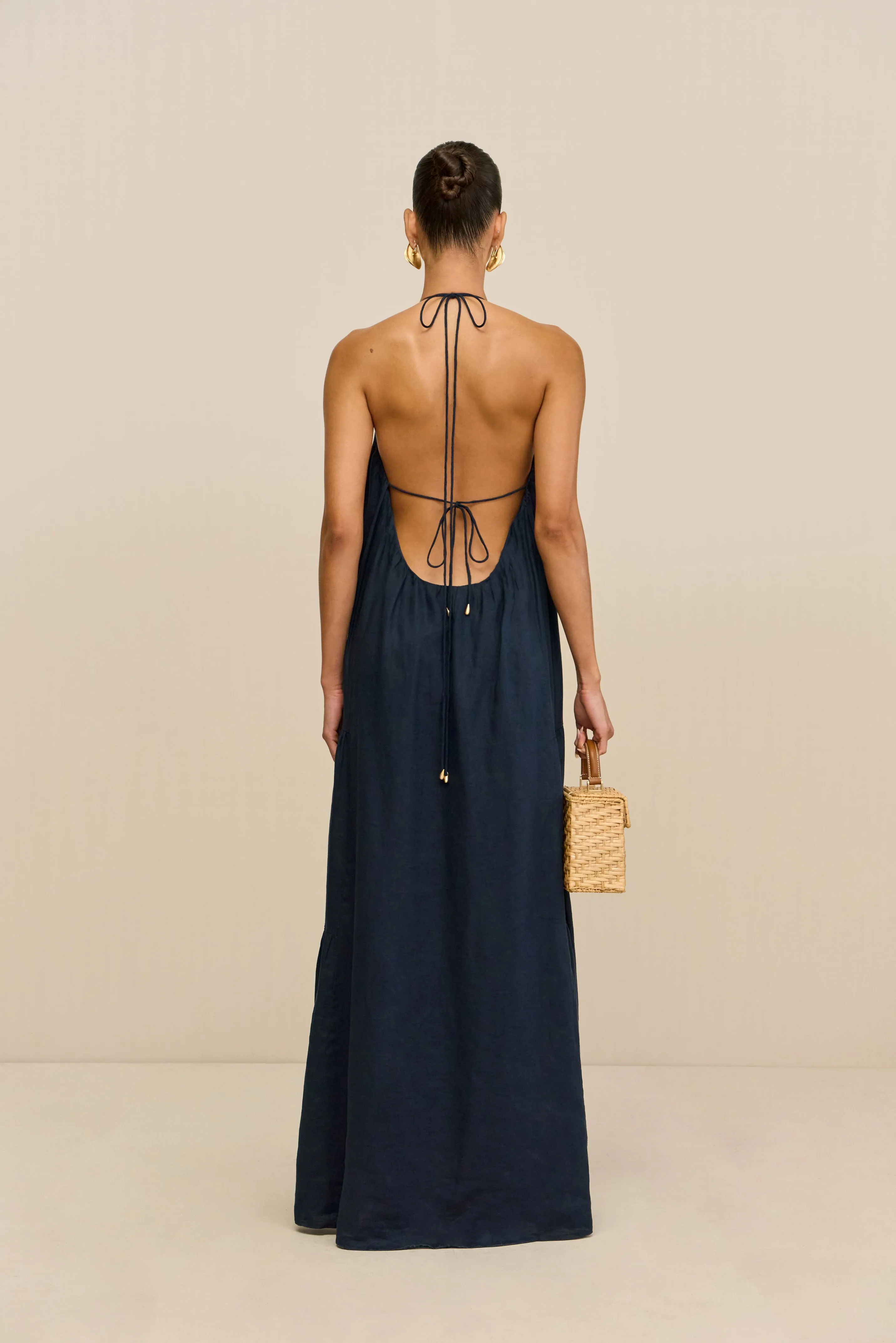 LAMI DRESS - DEEP LAKE sold by Cult Gaia product image thumbnail 4