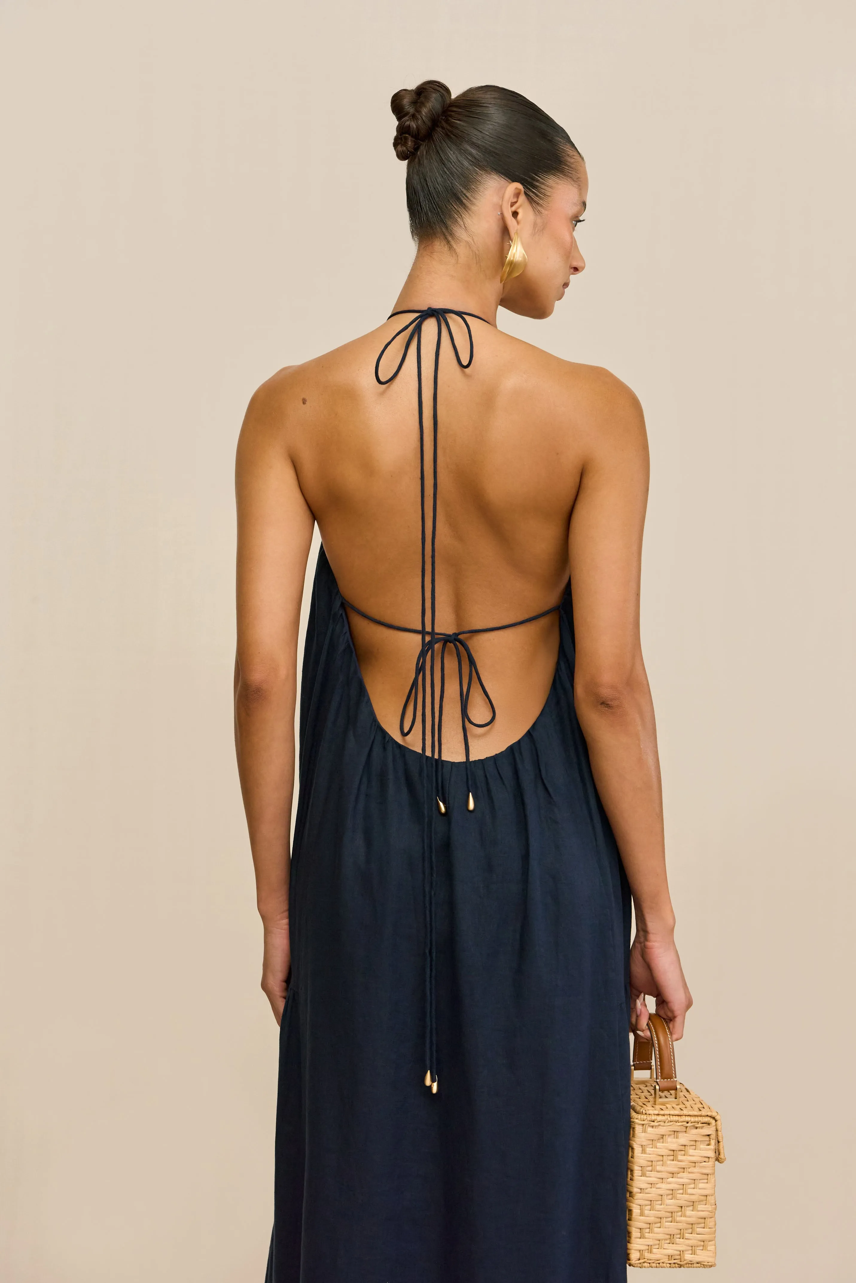 LAMI DRESS - DEEP LAKE sold by Cult Gaia product image thumbnail 2