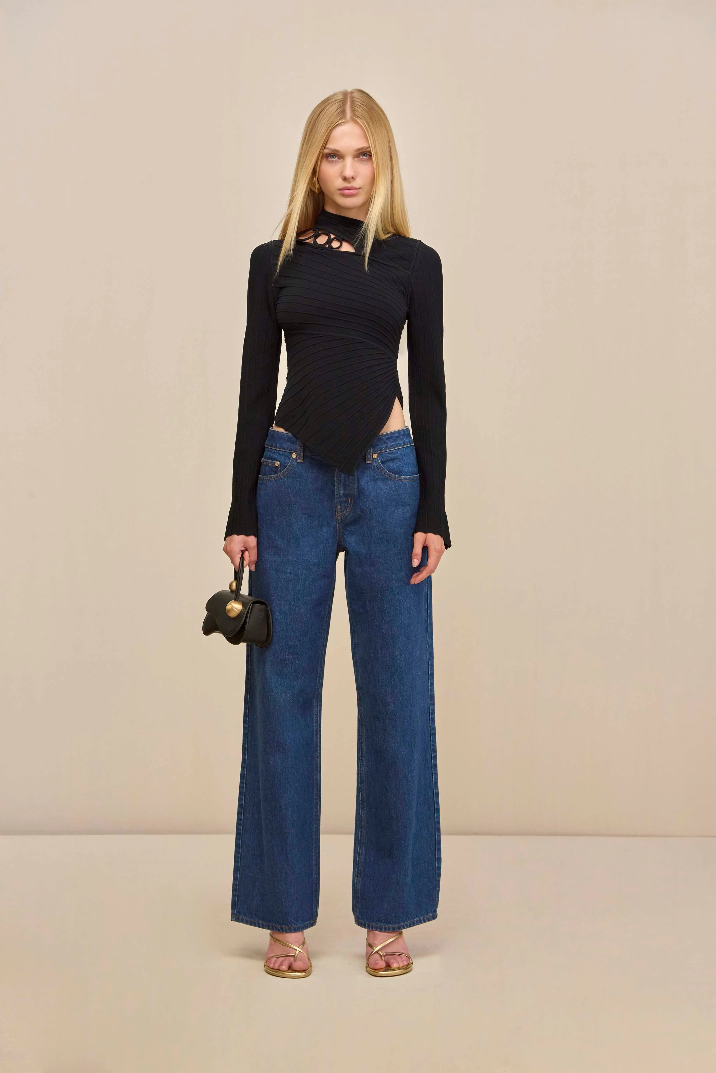 TAYLA KNIT TOP - BLACK sold by Cult Gaia product image thumbnail 2