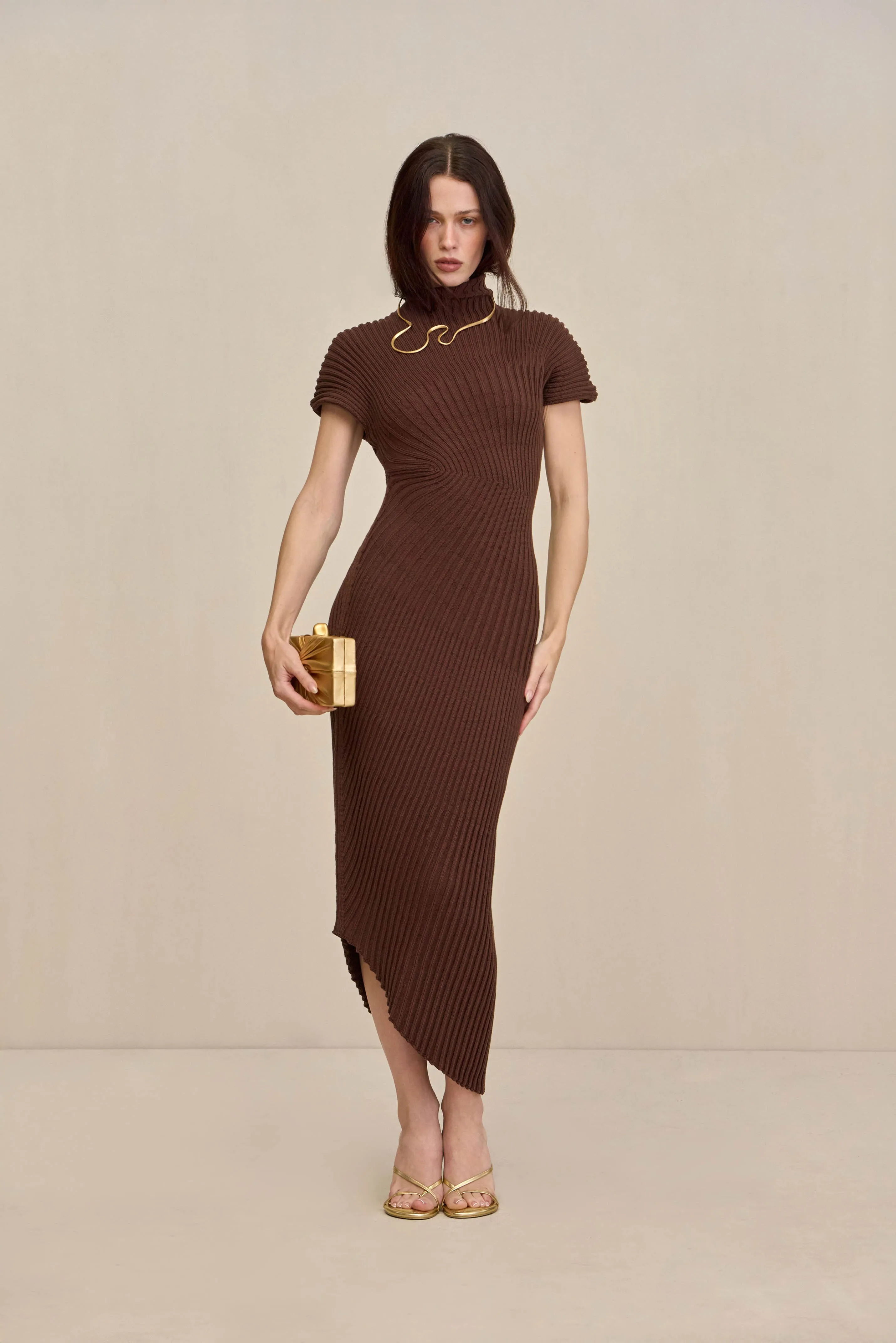 CHRYSTA KNIT DRESS - JAVA sold by Cult Gaia