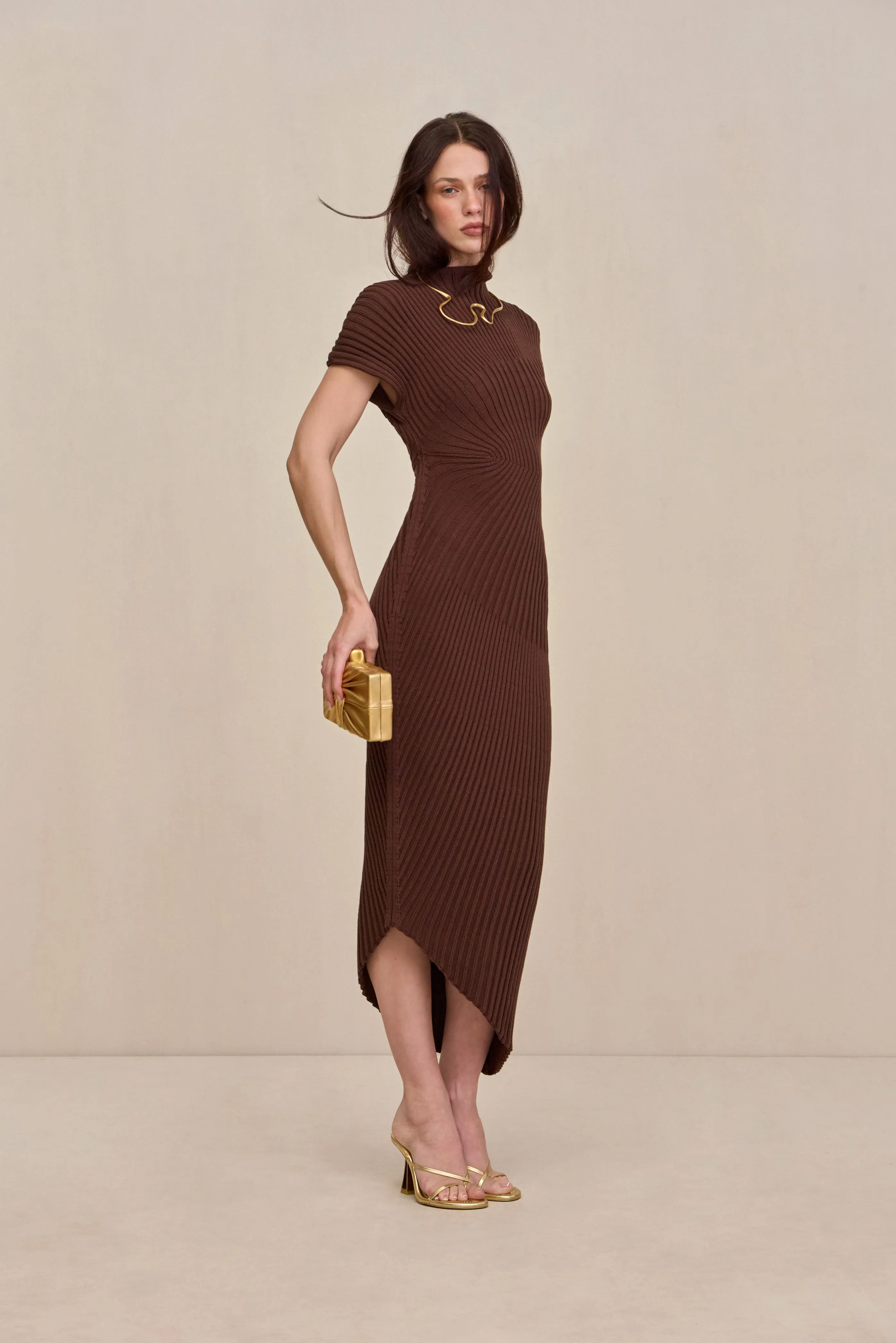 CHRYSTA KNIT DRESS - JAVA sold by Cult Gaia product image thumbnail 3