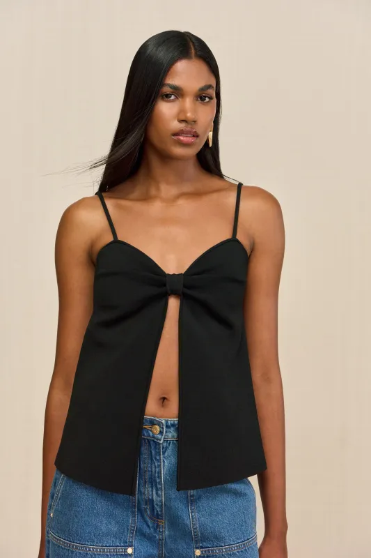 LENNON KNIT TOP - BLACK sold by Cult Gaia