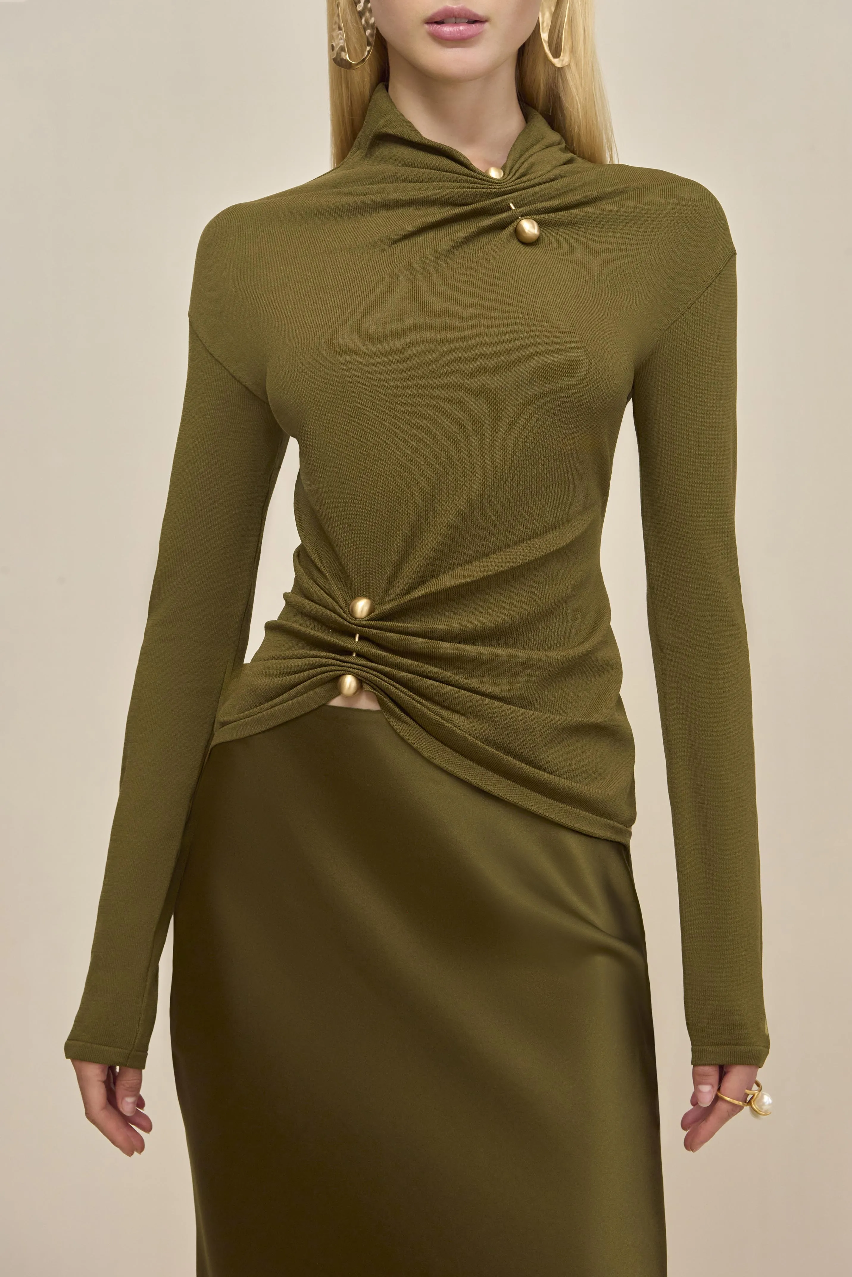 CALLIE KNIT TOP - ROSEMARY sold by Cult Gaia product image thumbnail 3