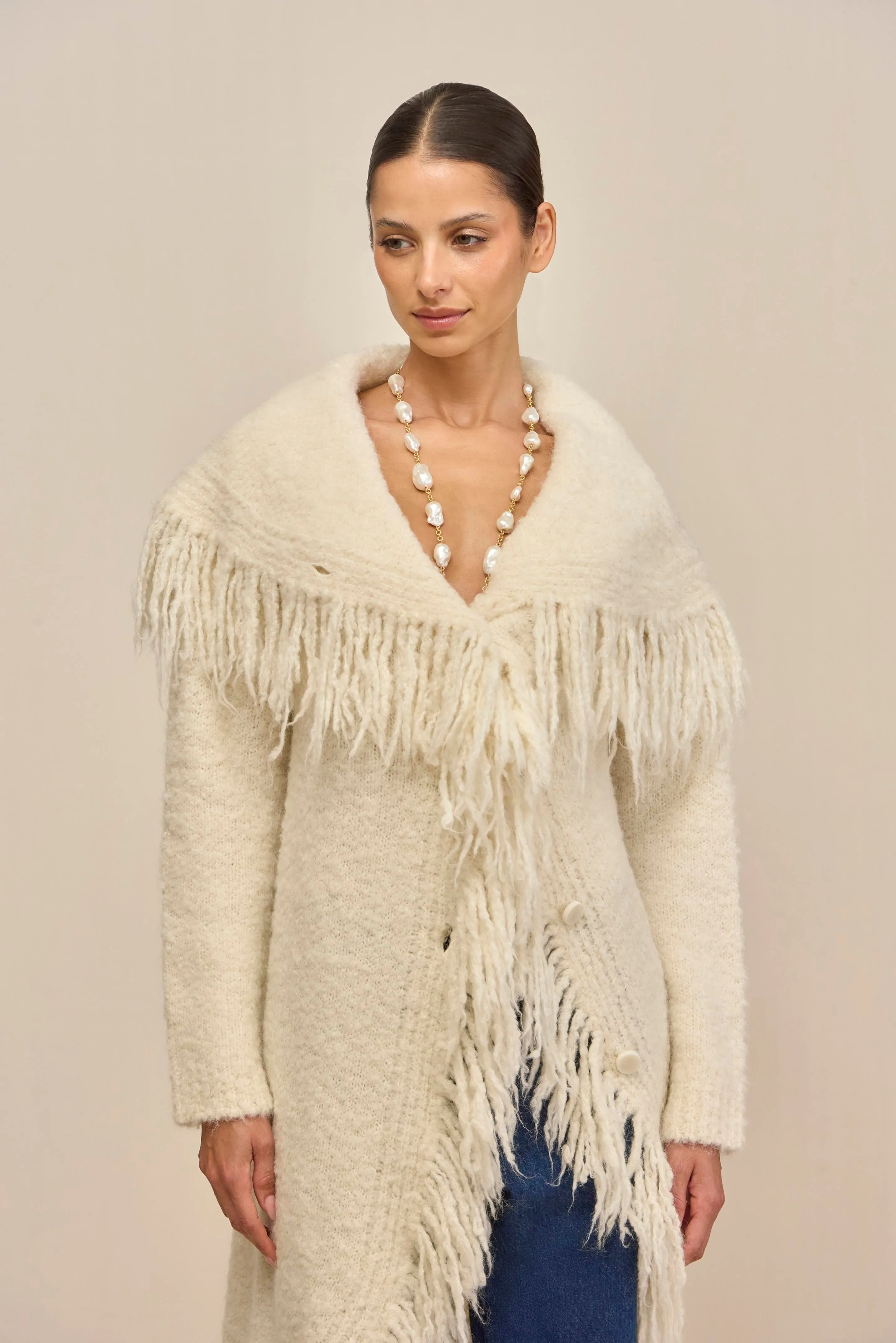 VICTORIA DUSTER - CREAM sold by Cult Gaia product image thumbnail 2