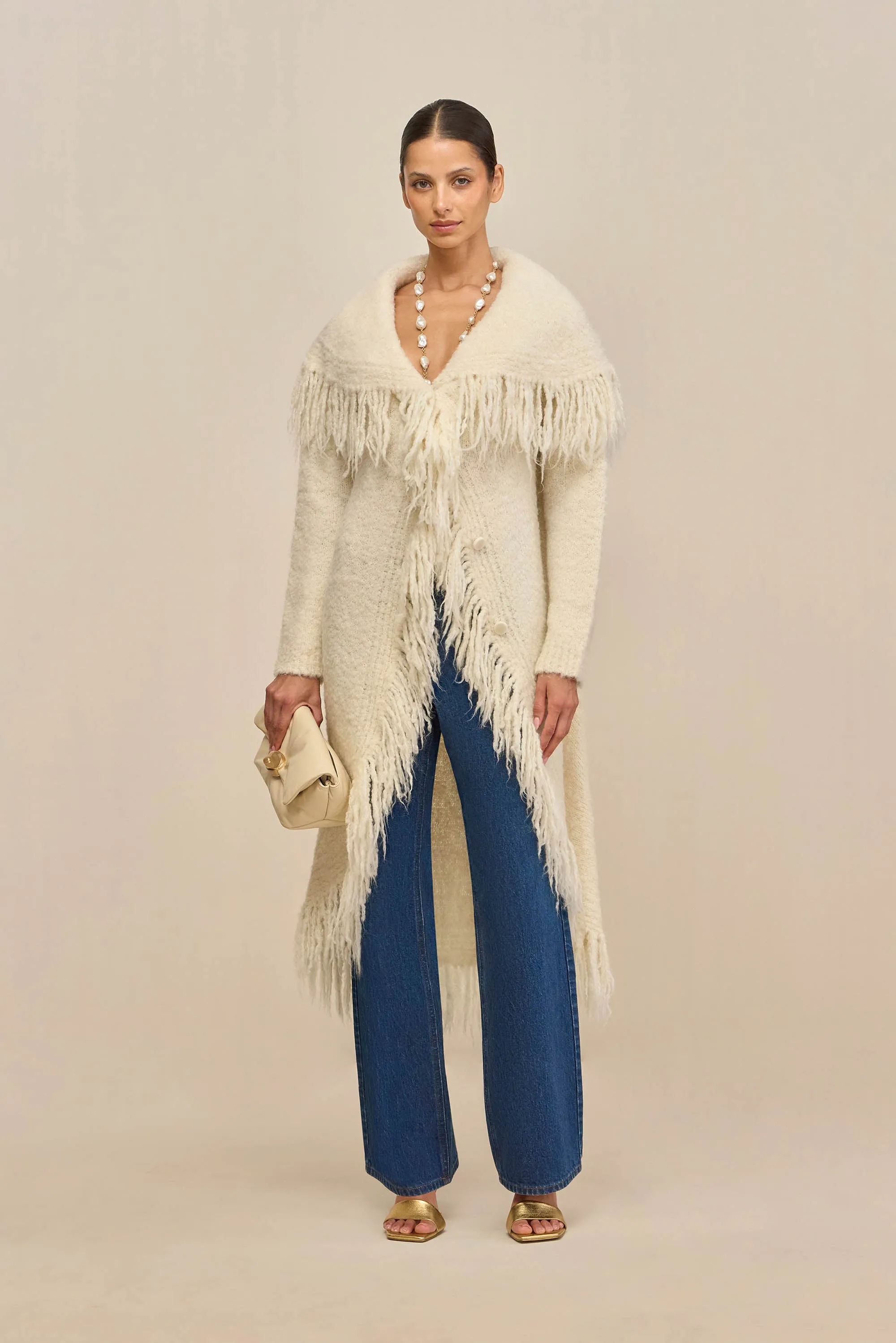 VICTORIA DUSTER - CREAM sold by Cult Gaia