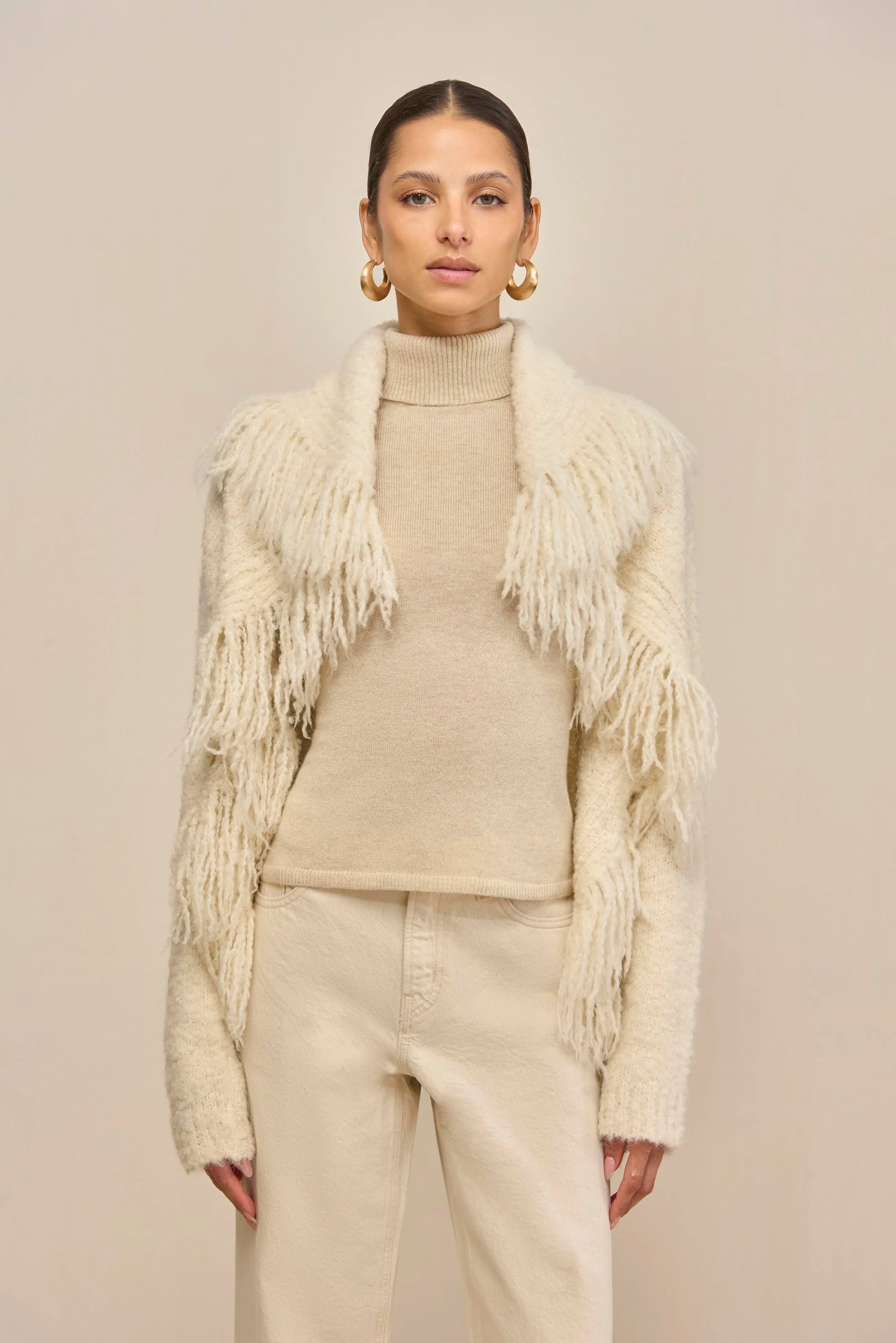 MICHELLE CARDIGAN - CREAM sold by Cult Gaia