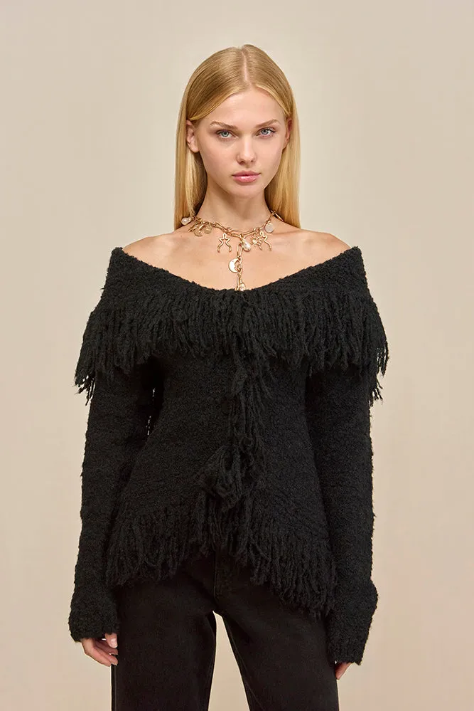 MICHELLE CARDIGAN - BLACK sold by Cult Gaia product image thumbnail 2