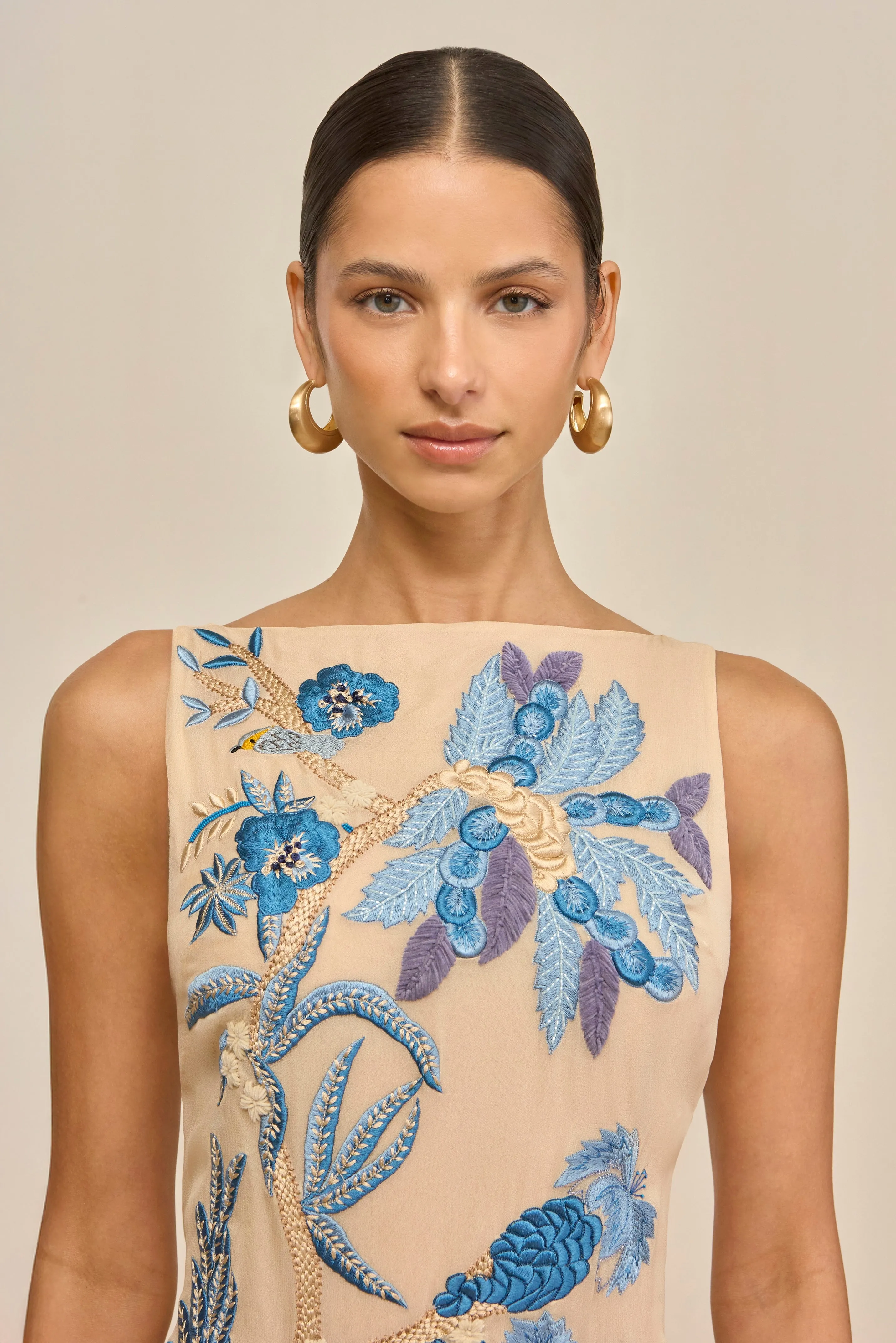 PAOLINA DRESS - DEEP LAKE MULTI sold by Cult Gaia product image thumbnail 3