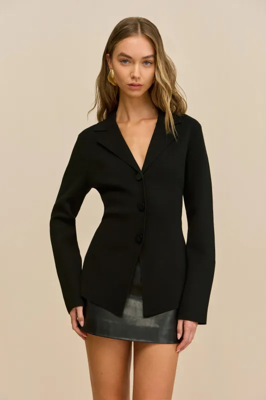 ELOMI KNIT CARDIGAN - BLACK sold by Cult Gaia