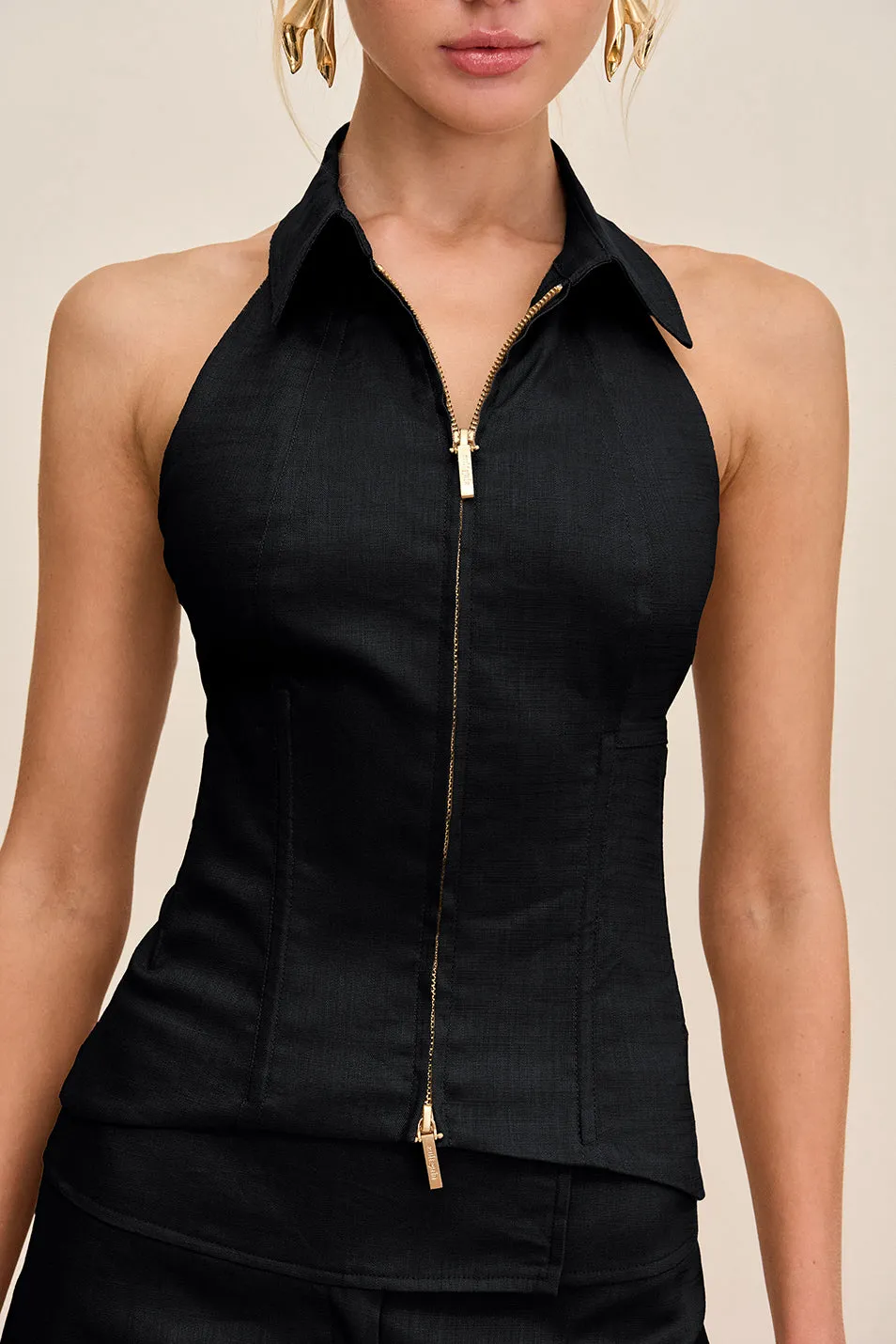 JILL TOP - BLACK sold by Cult Gaia product image thumbnail 4