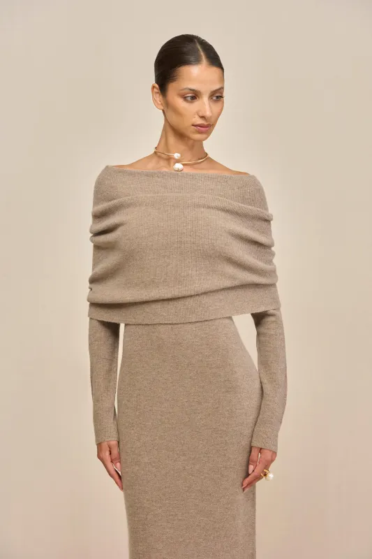 CARLINE KNIT DRESS - TOAST sold by Cult Gaia