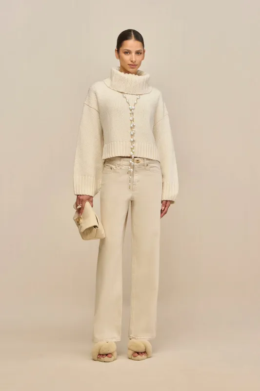 BELANA SWEATER - OFF WHITE sold by Cult Gaia