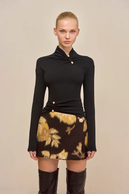 CORNELIA SKIRT - WHEAT MULTI made by Cult Gaia