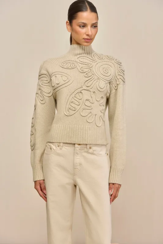 DEVA KNIT SWEATER - BEACH sold by Cult Gaia