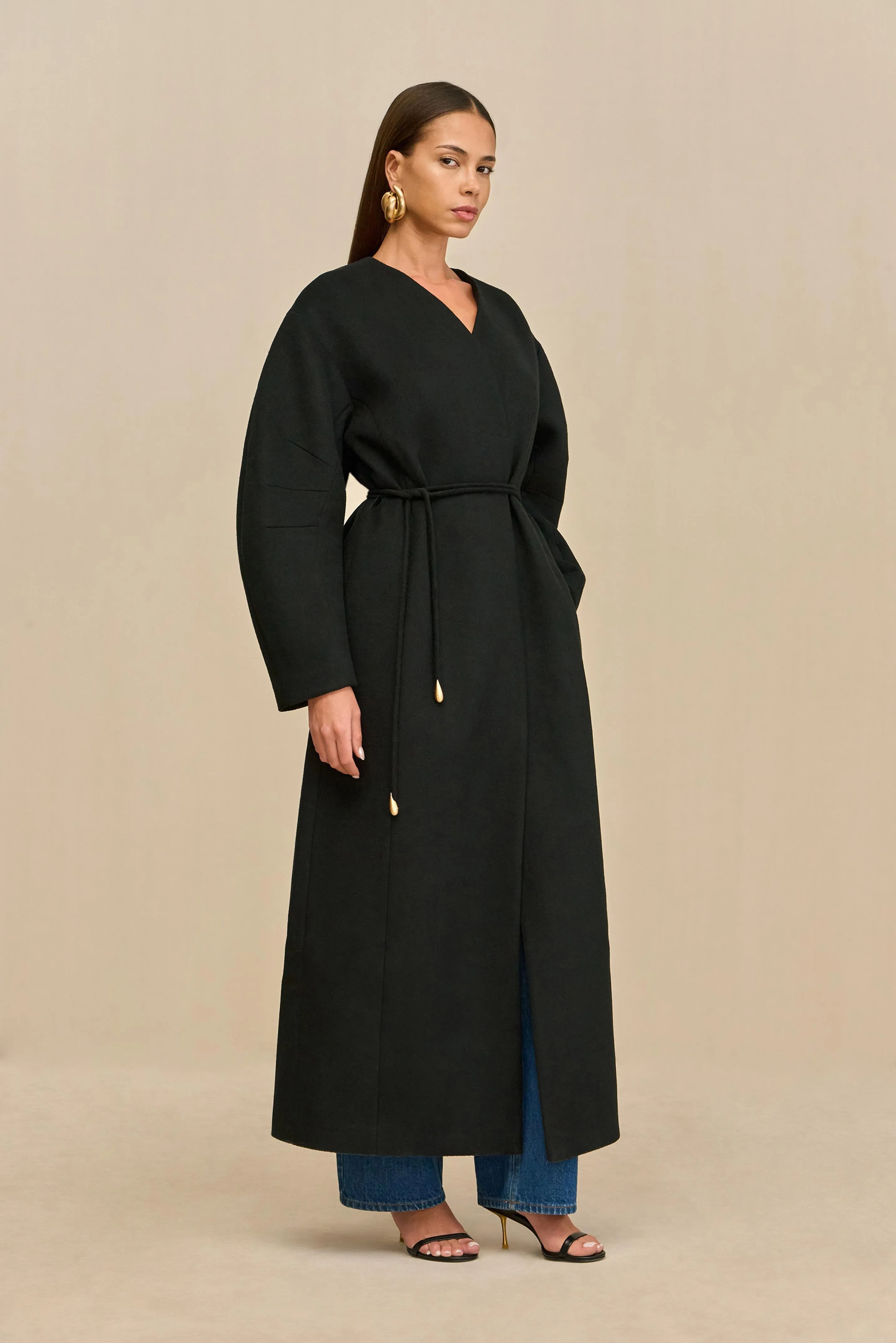 BRUNELLA COAT - BLACK sold by Cult Gaia product image thumbnail 4