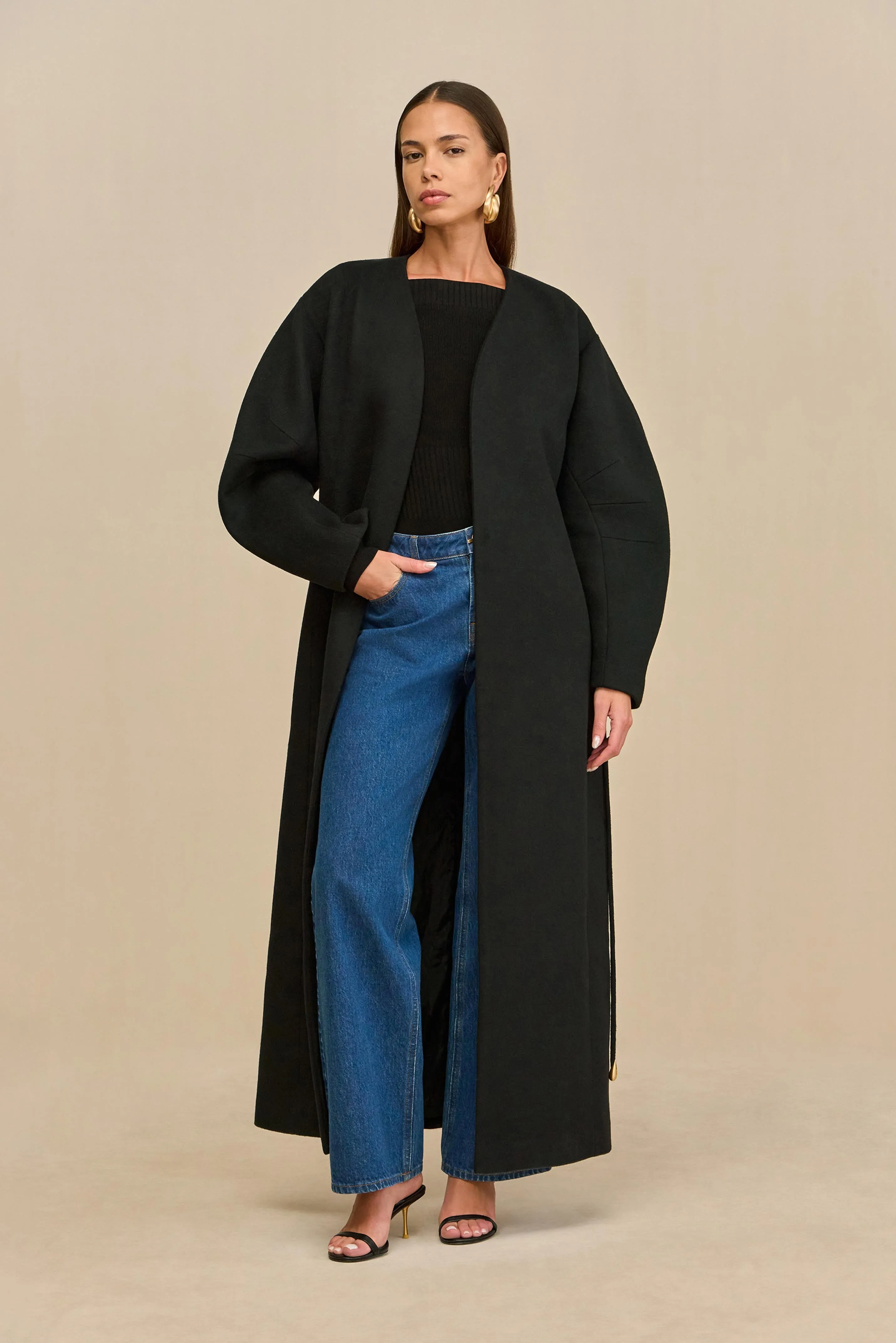 BRUNELLA COAT - BLACK sold by Cult Gaia product image thumbnail 5