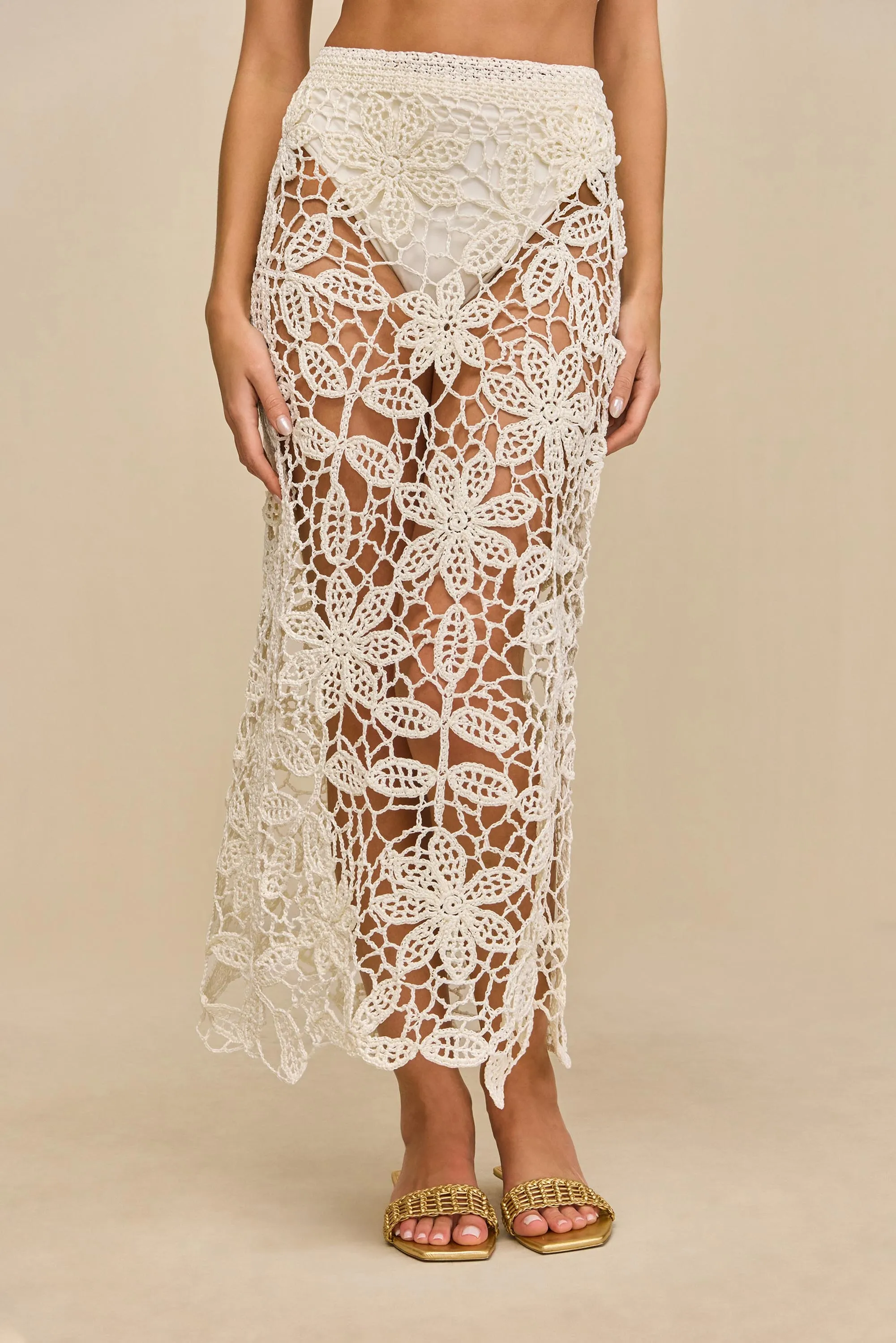 AMINA CROCHET SKIRT - WHITE sold by Cult Gaia product image thumbnail 2