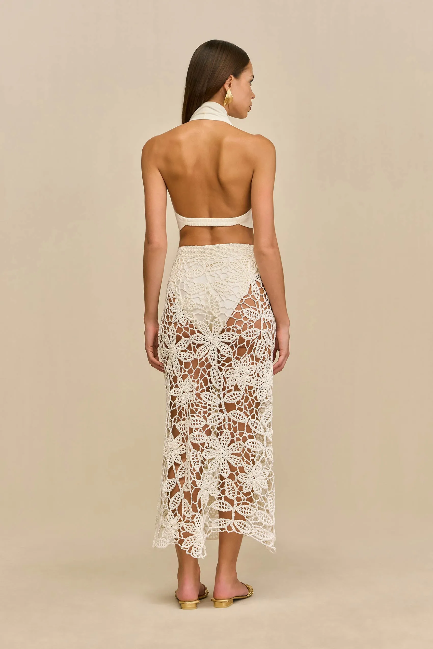 AMINA CROCHET SKIRT - WHITE sold by Cult Gaia product image thumbnail 4