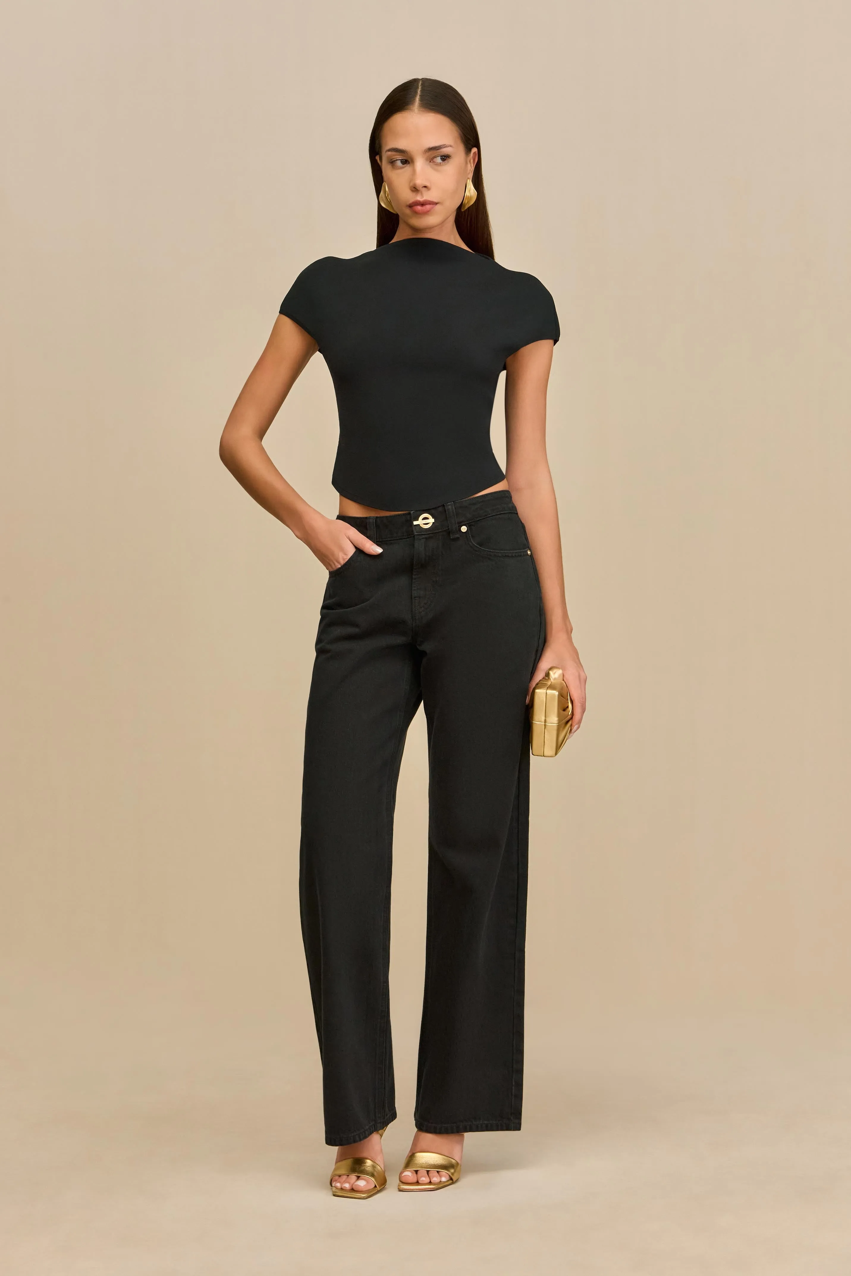 VIRGINIANA KNIT TOP - BLACK sold by Cult Gaia product image thumbnail 2