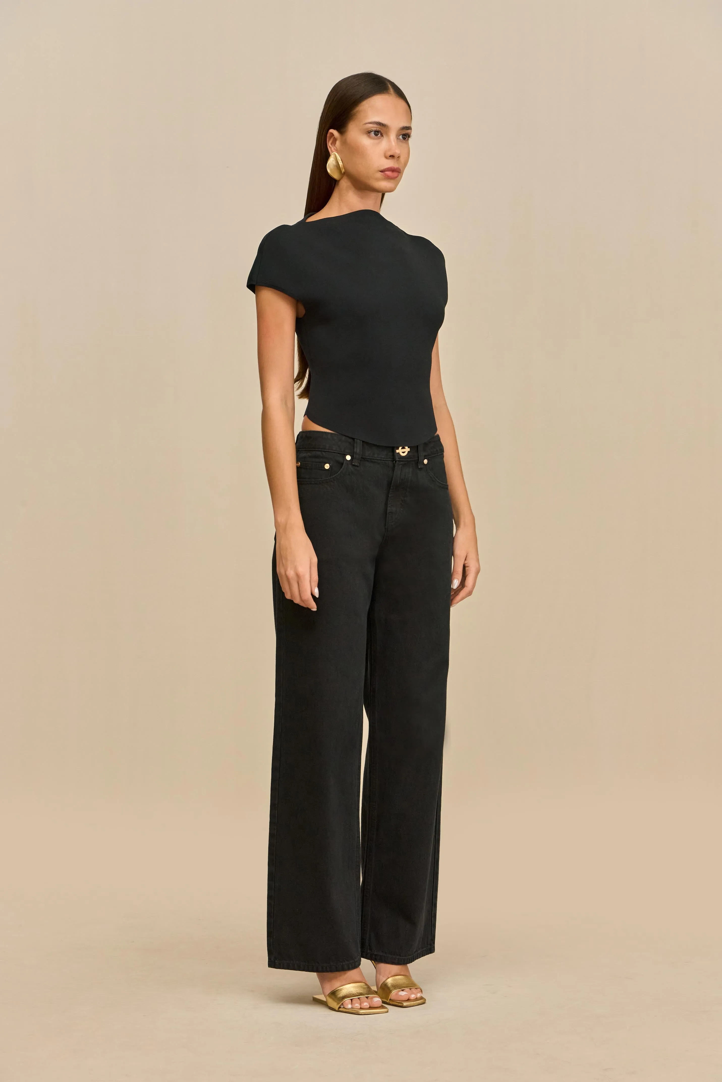 VIRGINIANA KNIT TOP - BLACK sold by Cult Gaia product image thumbnail 3