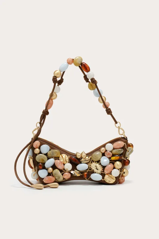 MERCIER CLUTCH - SADDLE BAUBLE MULTI sold by Cult Gaia