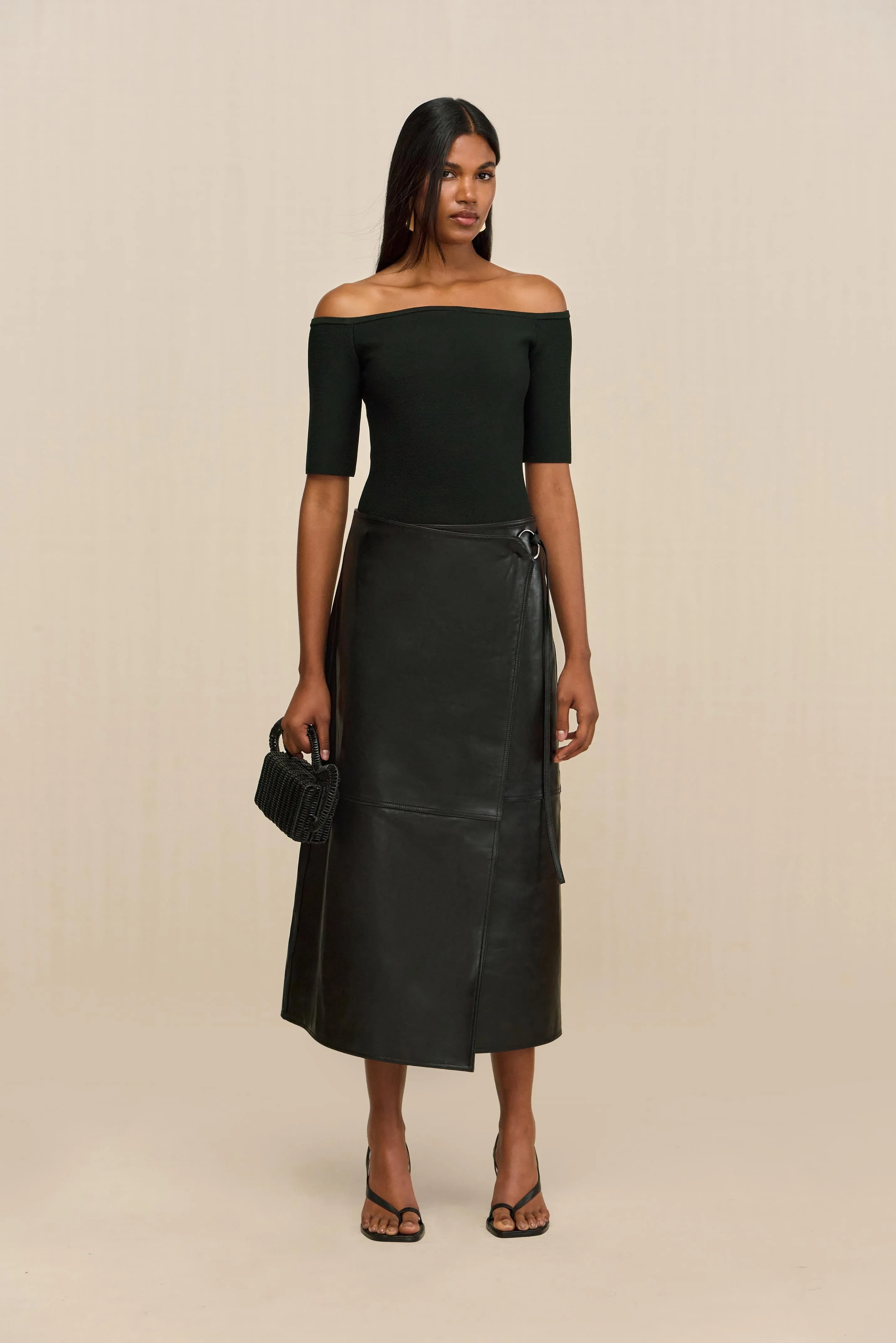 COSMO SKIRT - BLACK sold by Cult Gaia