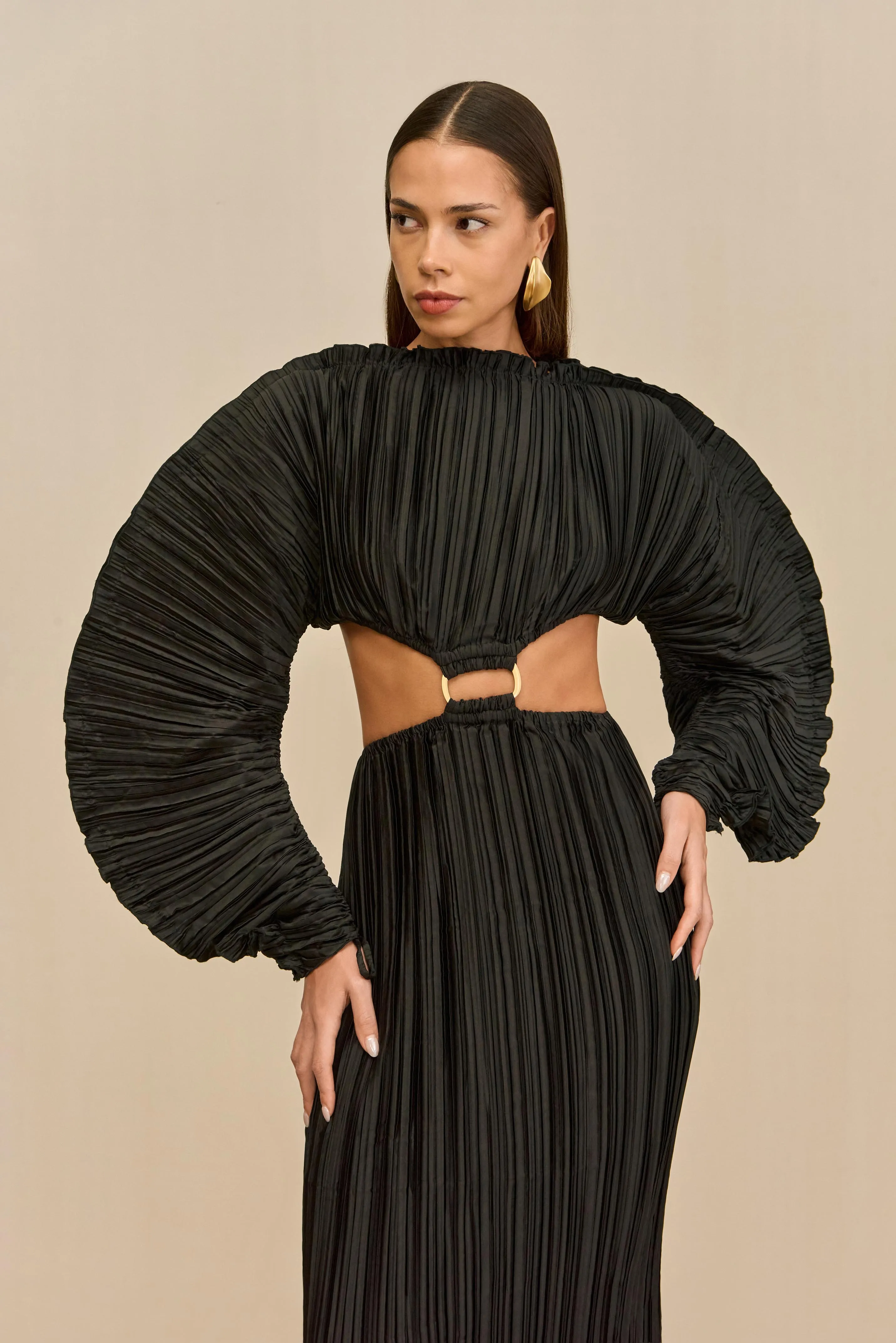 AKILAH DRESS - BLACK sold by Cult Gaia product image thumbnail 5