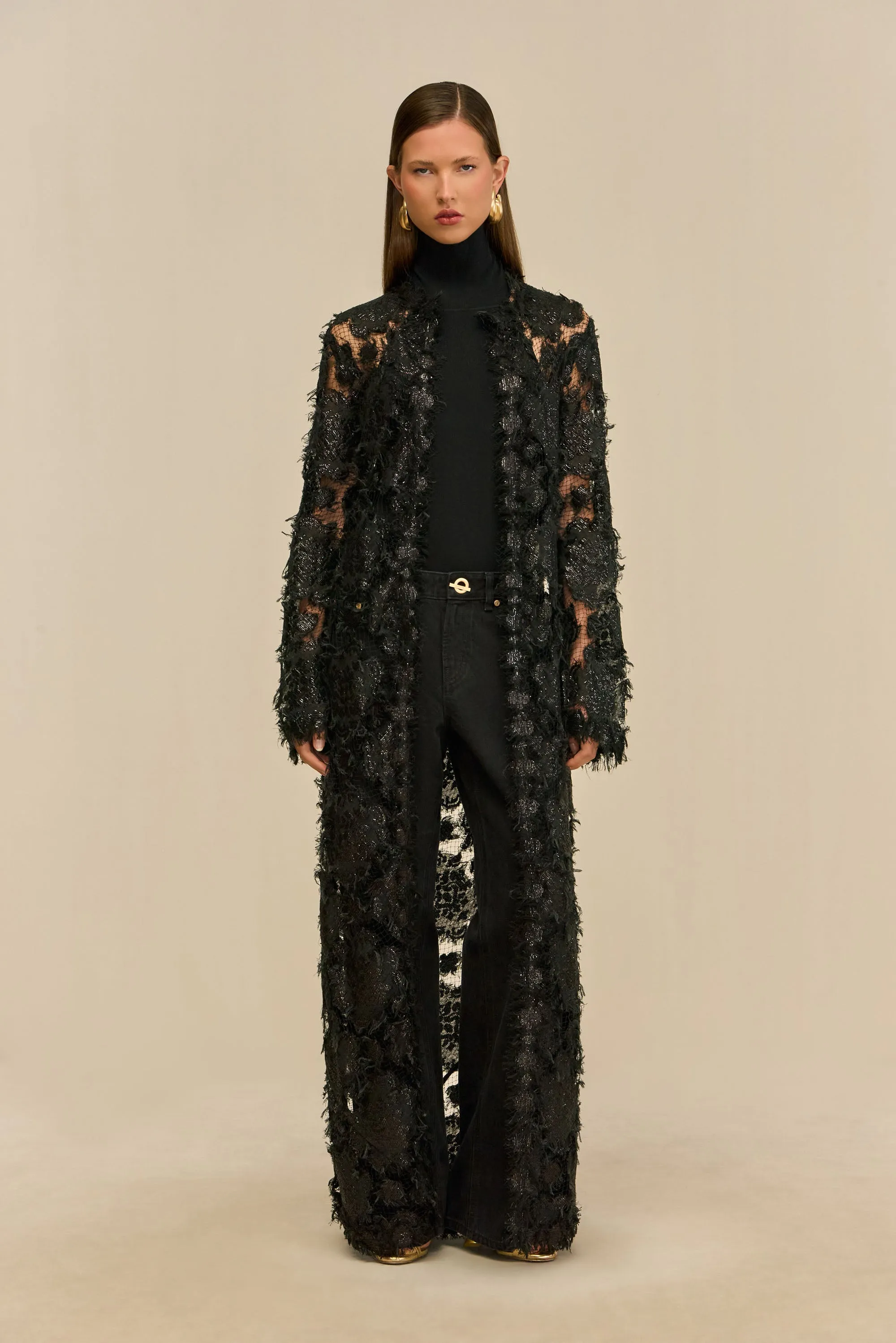 ALESSIO DUSTER - BLACK sold by Cult Gaia product image thumbnail 5