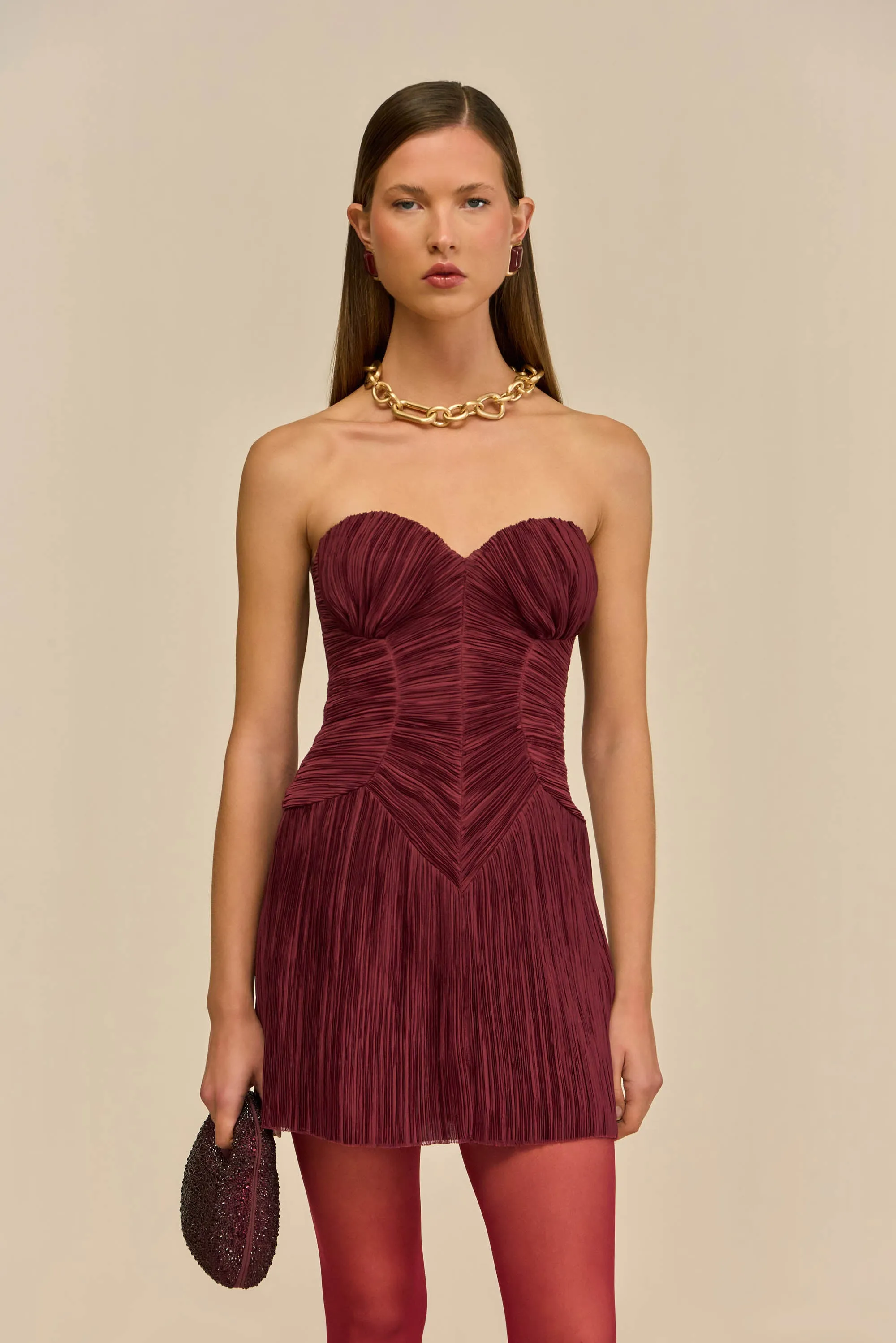 NELLA DRESS - CHIANTI sold by Cult Gaia product image thumbnail 4