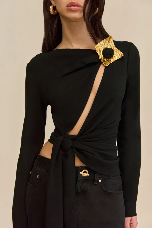STASSI TOP - BLACK sold by Cult Gaia