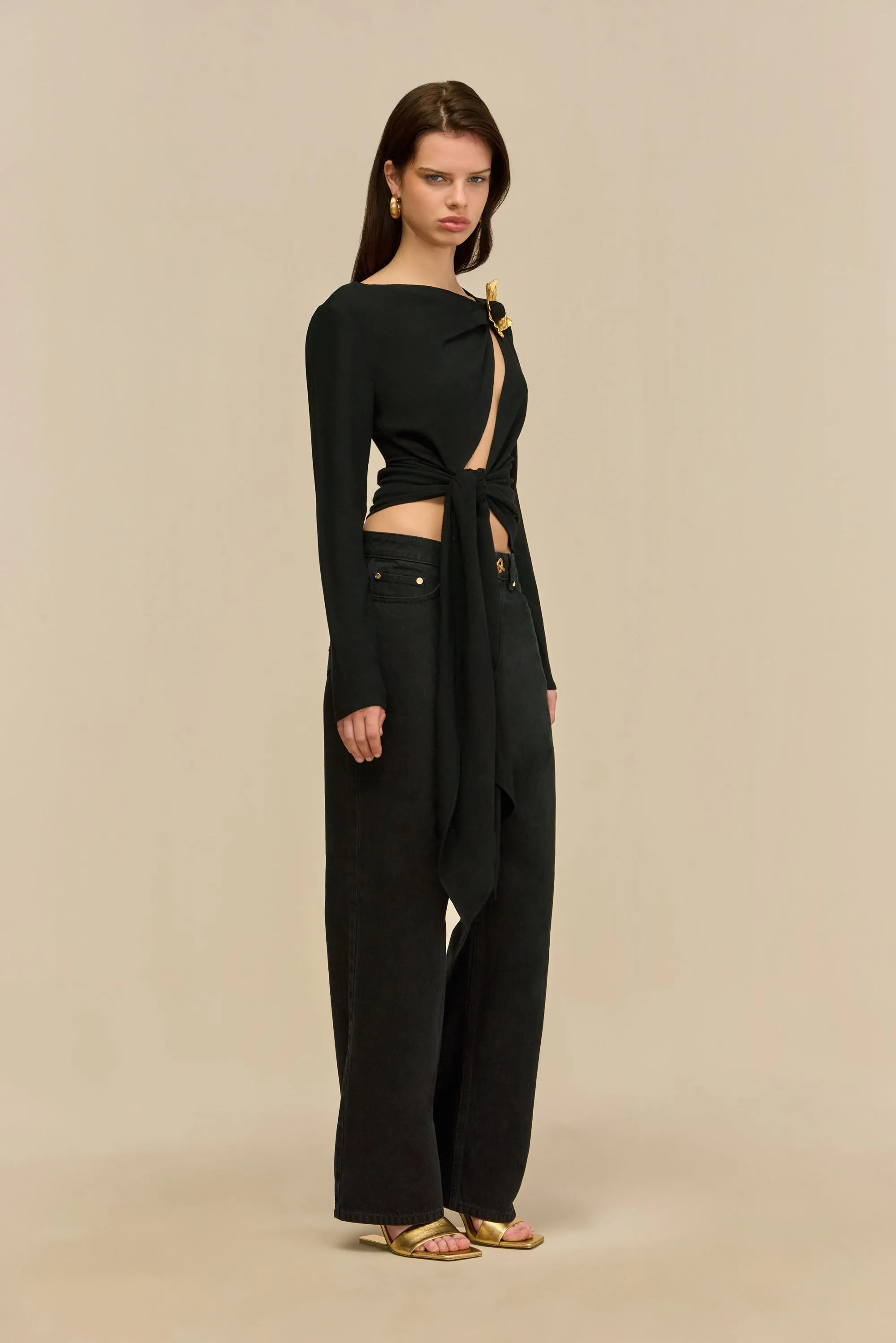 STASSI TOP - BLACK sold by Cult Gaia product image thumbnail 4