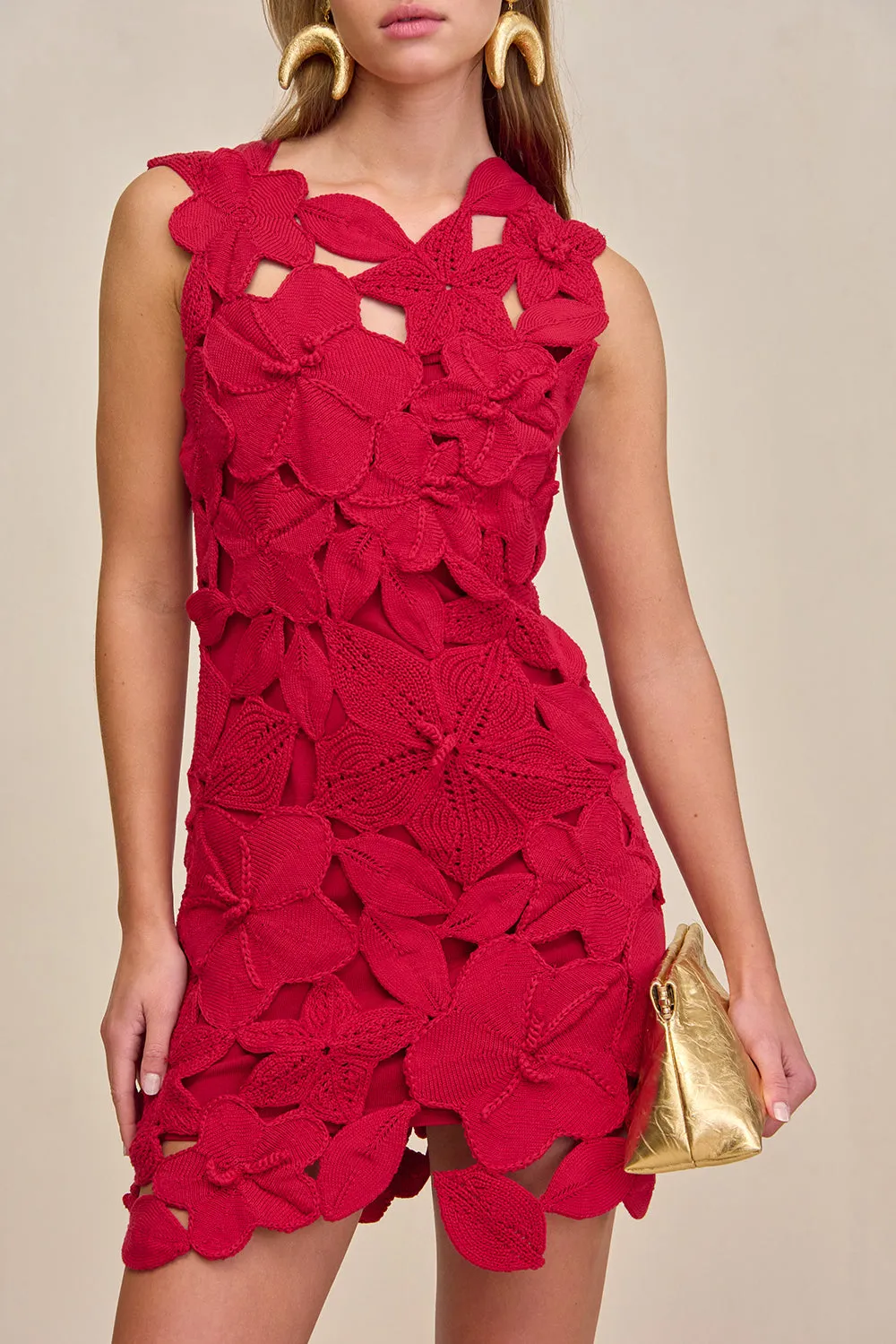 MEIRA KNIT DRESS - MERLOT sold by Cult Gaia