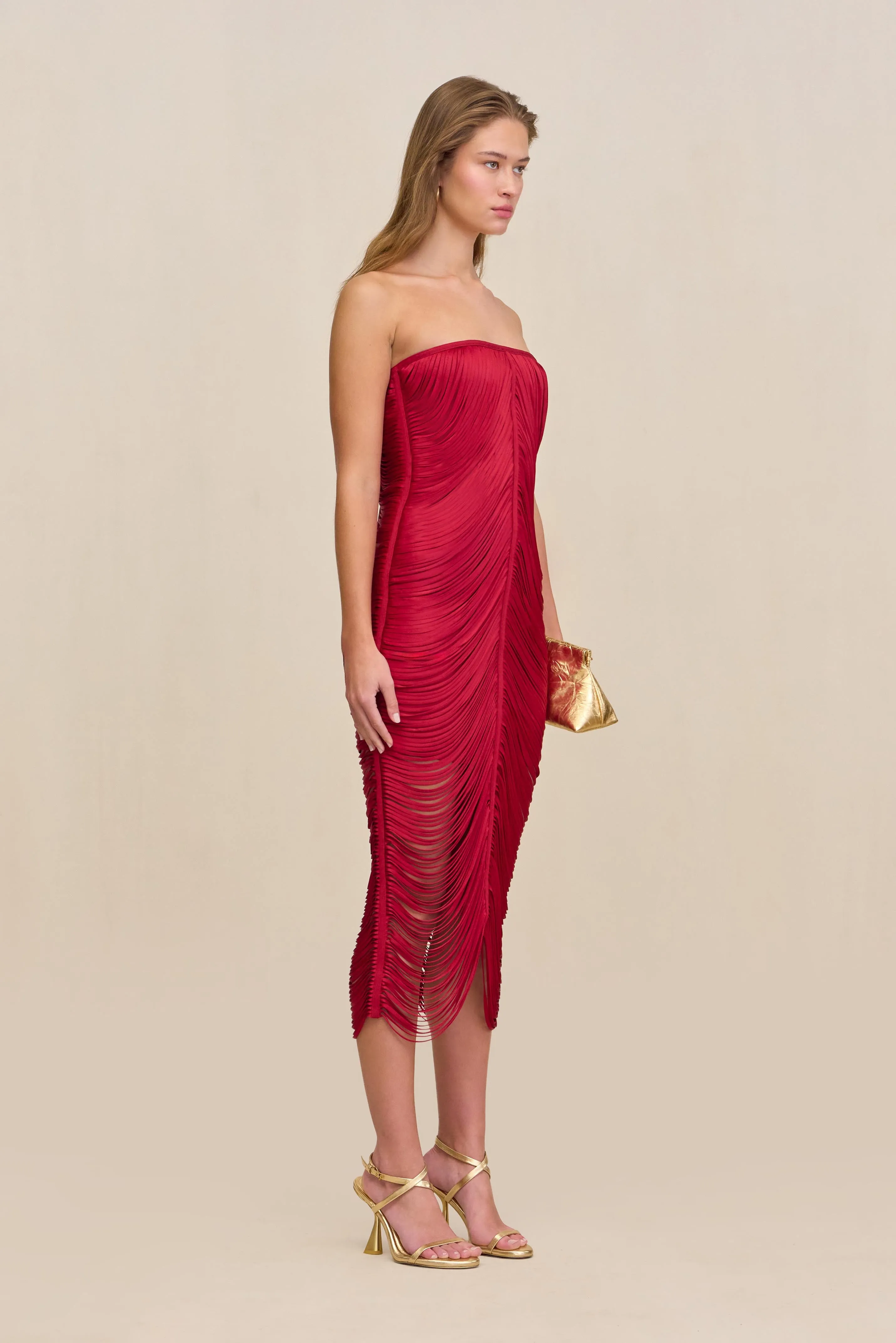 LARISSA DRESS - MERLOT sold by Cult Gaia product image thumbnail 5