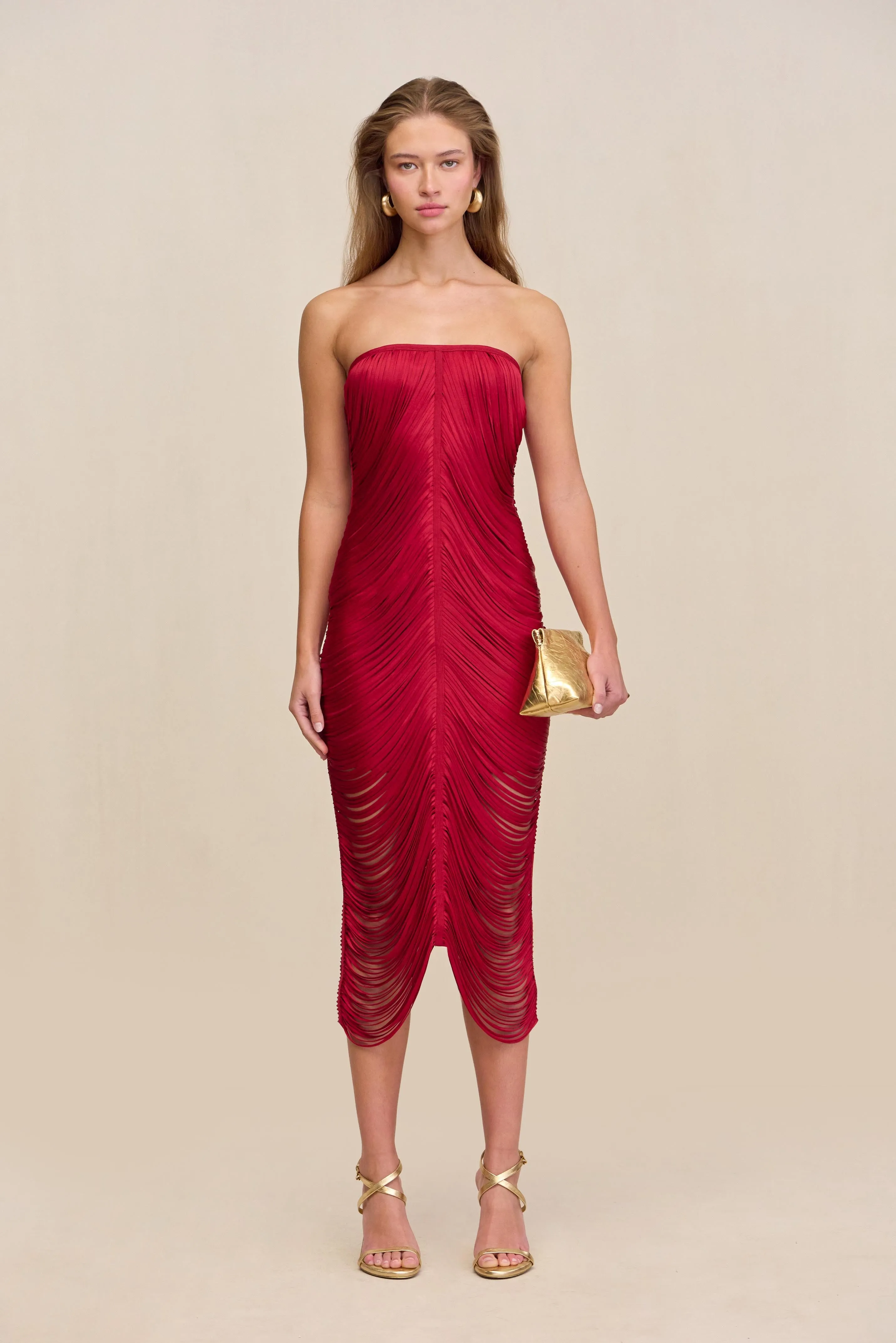 LARISSA DRESS - MERLOT sold by Cult Gaia product image thumbnail 3