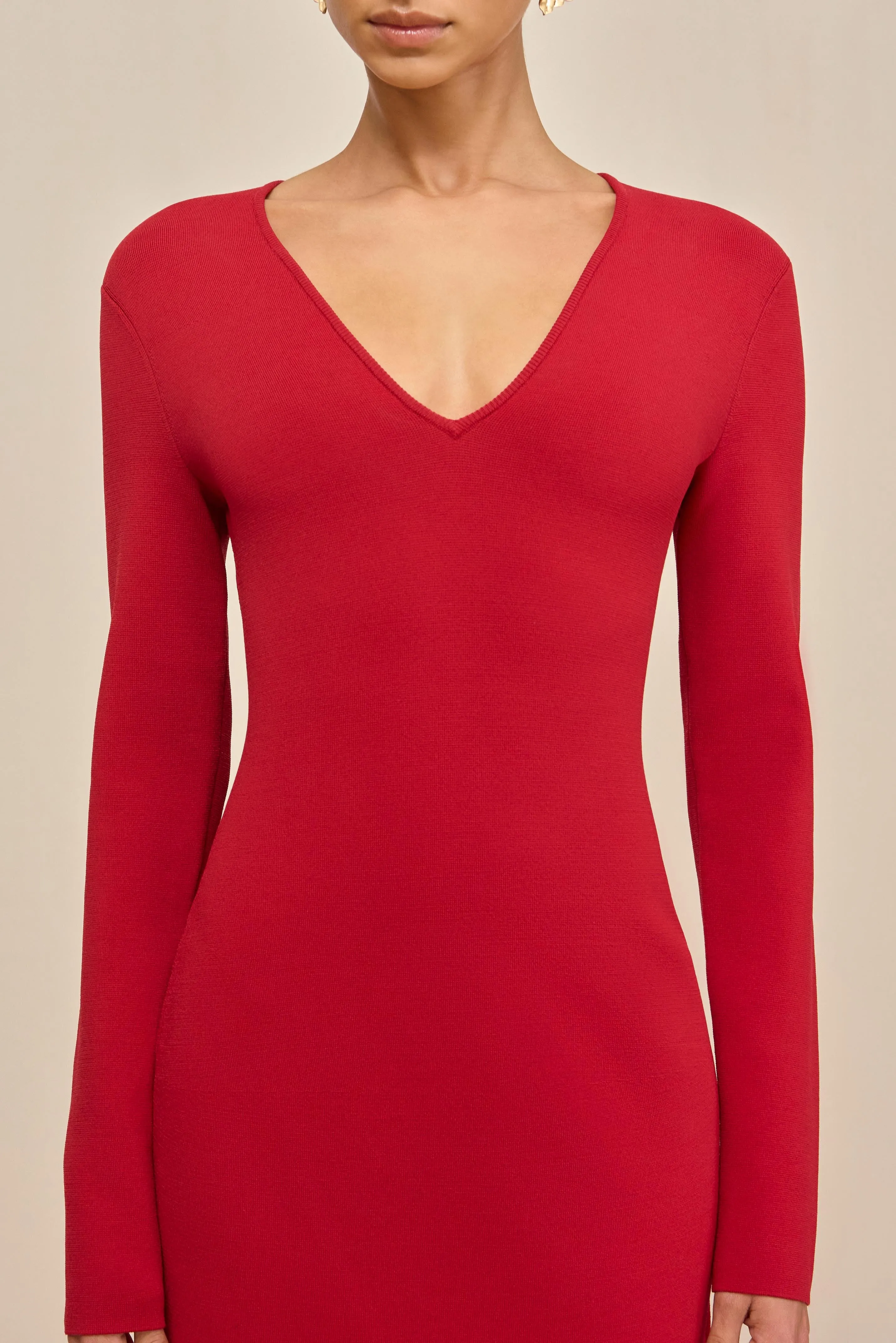 BOA KNIT DRESS - MERLOT sold by Cult Gaia product image thumbnail 4