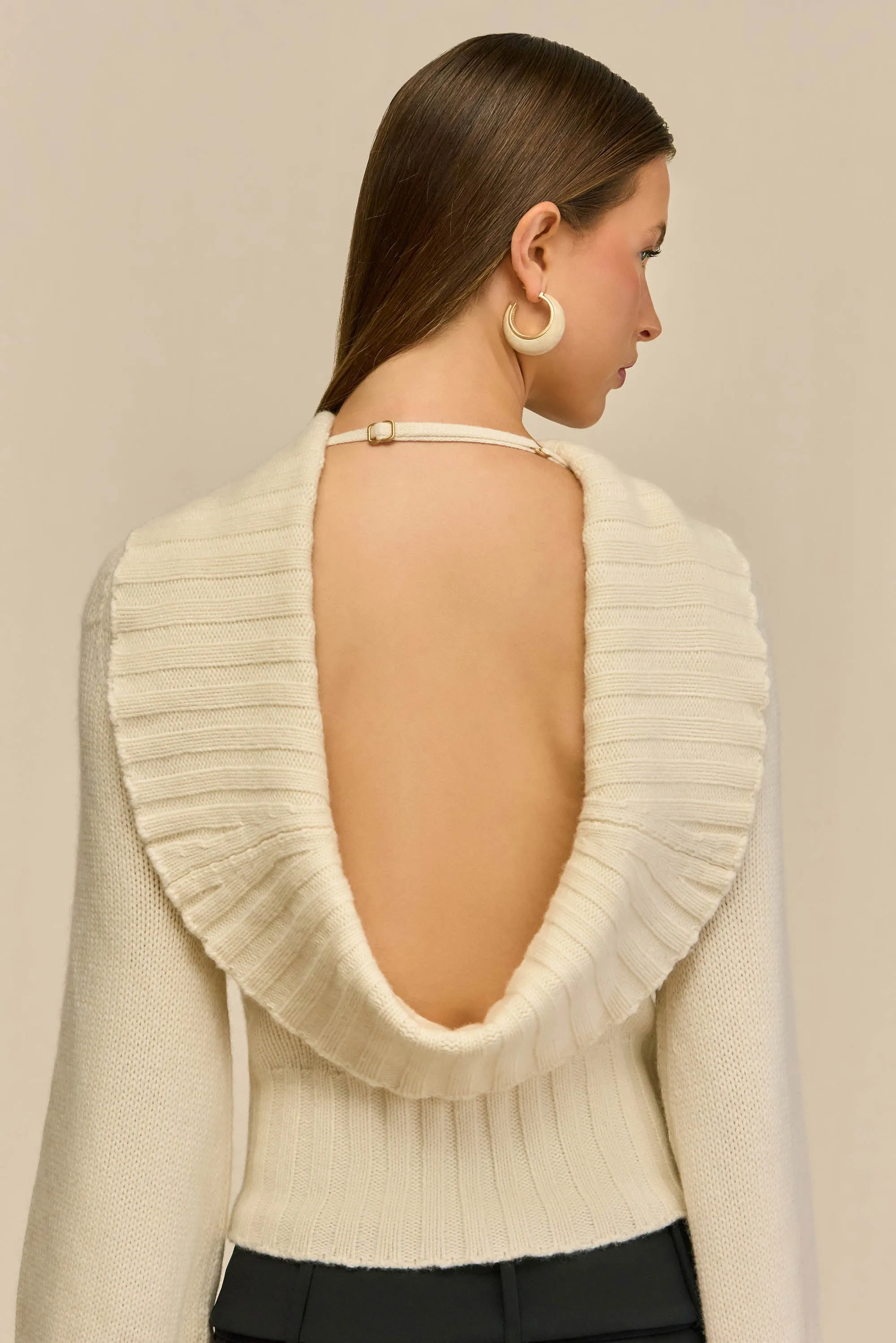 MILIKA SWEATER - OFF WHITE sold by Cult Gaia product image thumbnail 3