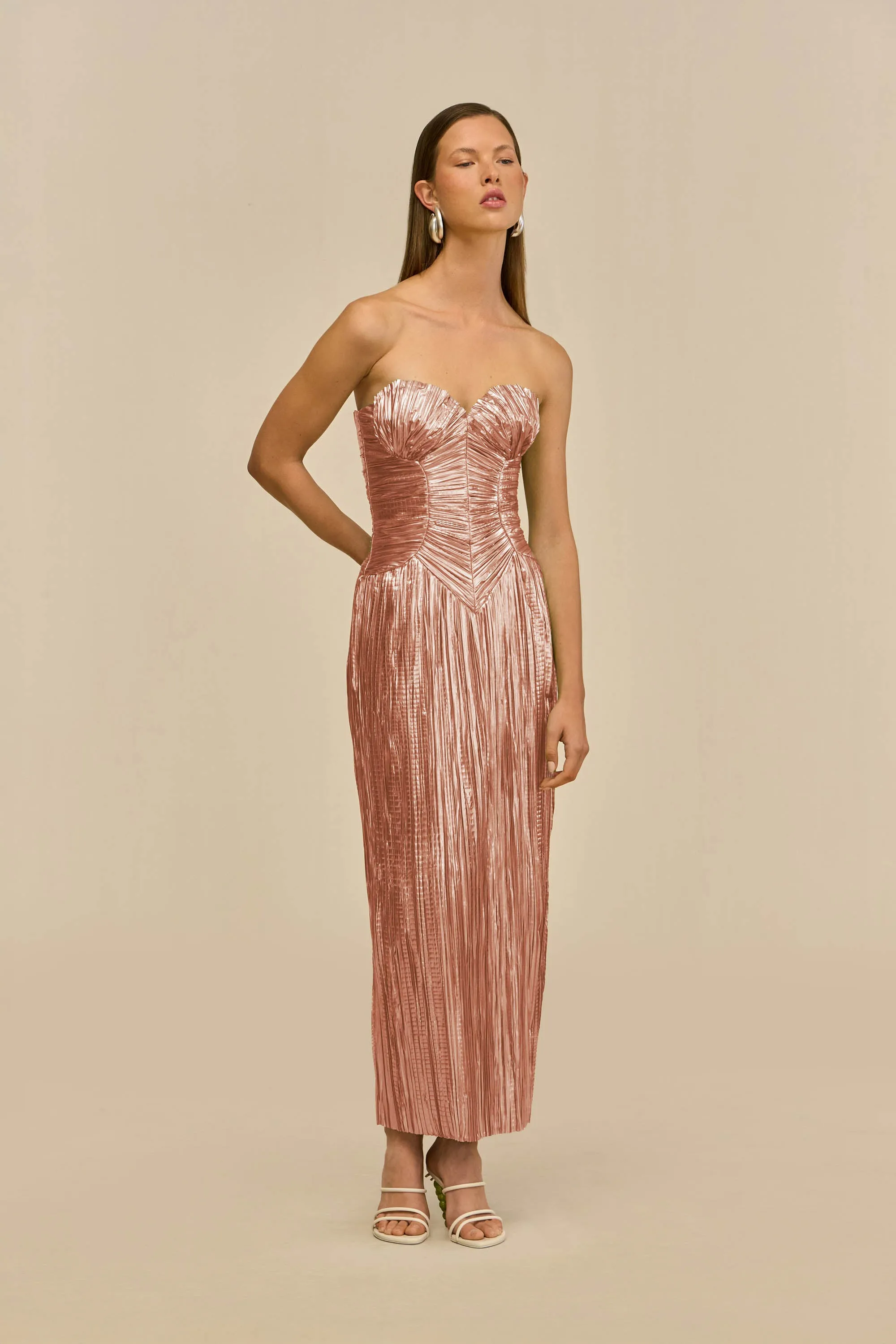 ASHIKA GOWN - PETAL METALLIC sold by Cult Gaia product image thumbnail 4