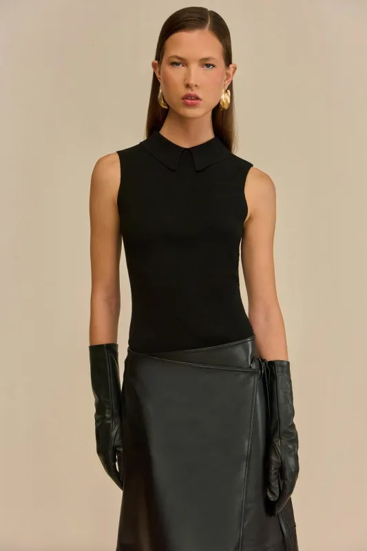 MYKO KNIT BODYSUIT - BLACK sold by Cult Gaia