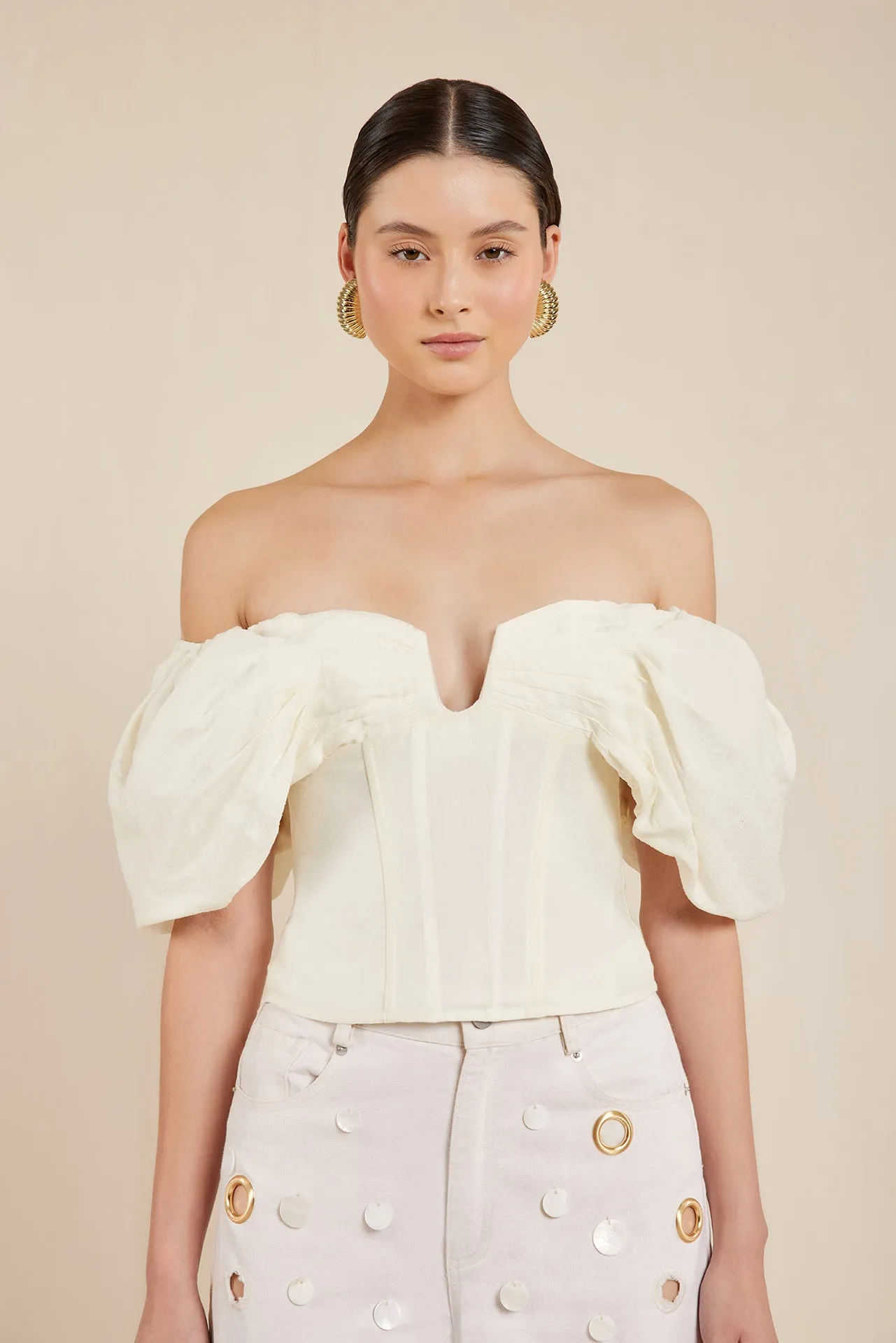 SAMANTHA TOP - OFF WHITE sold by cult gaia product image thumbnail 2