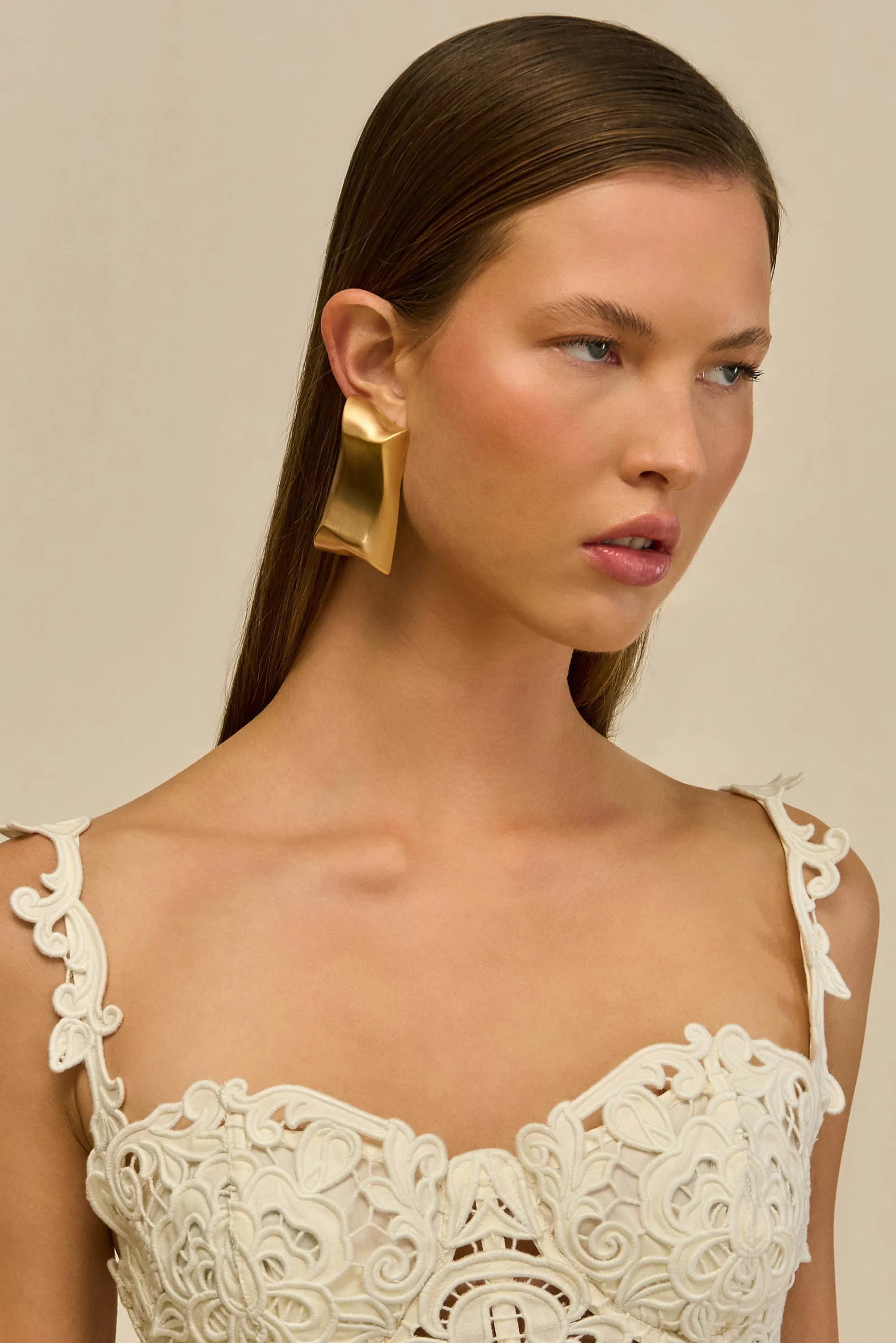 ALAYA EARRING - BRUSHED BRASS sold by Cult Gaia product image thumbnail 2