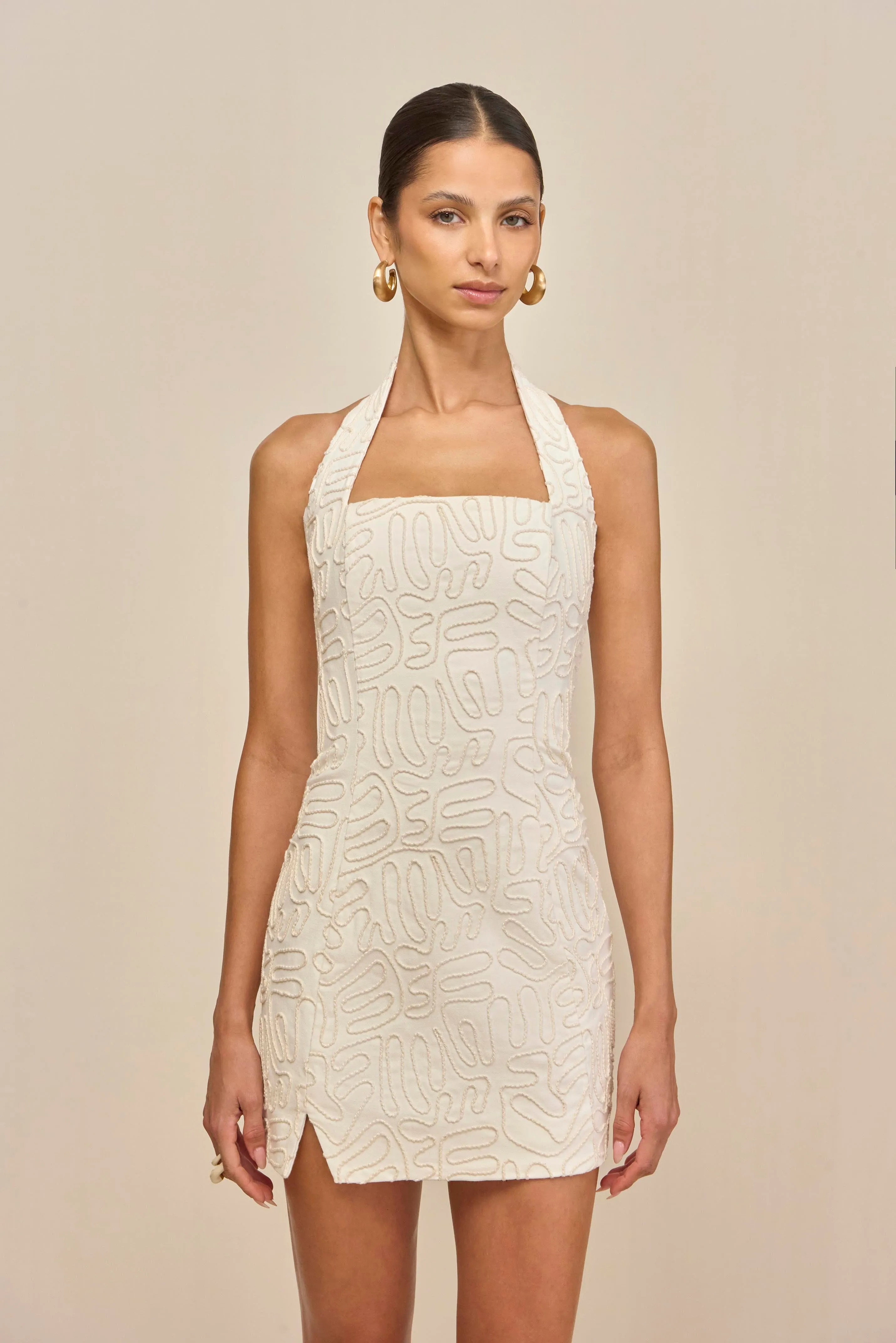 TYRISHA DRESS - OFF WHITE MULTI sold by Cult Gaia
