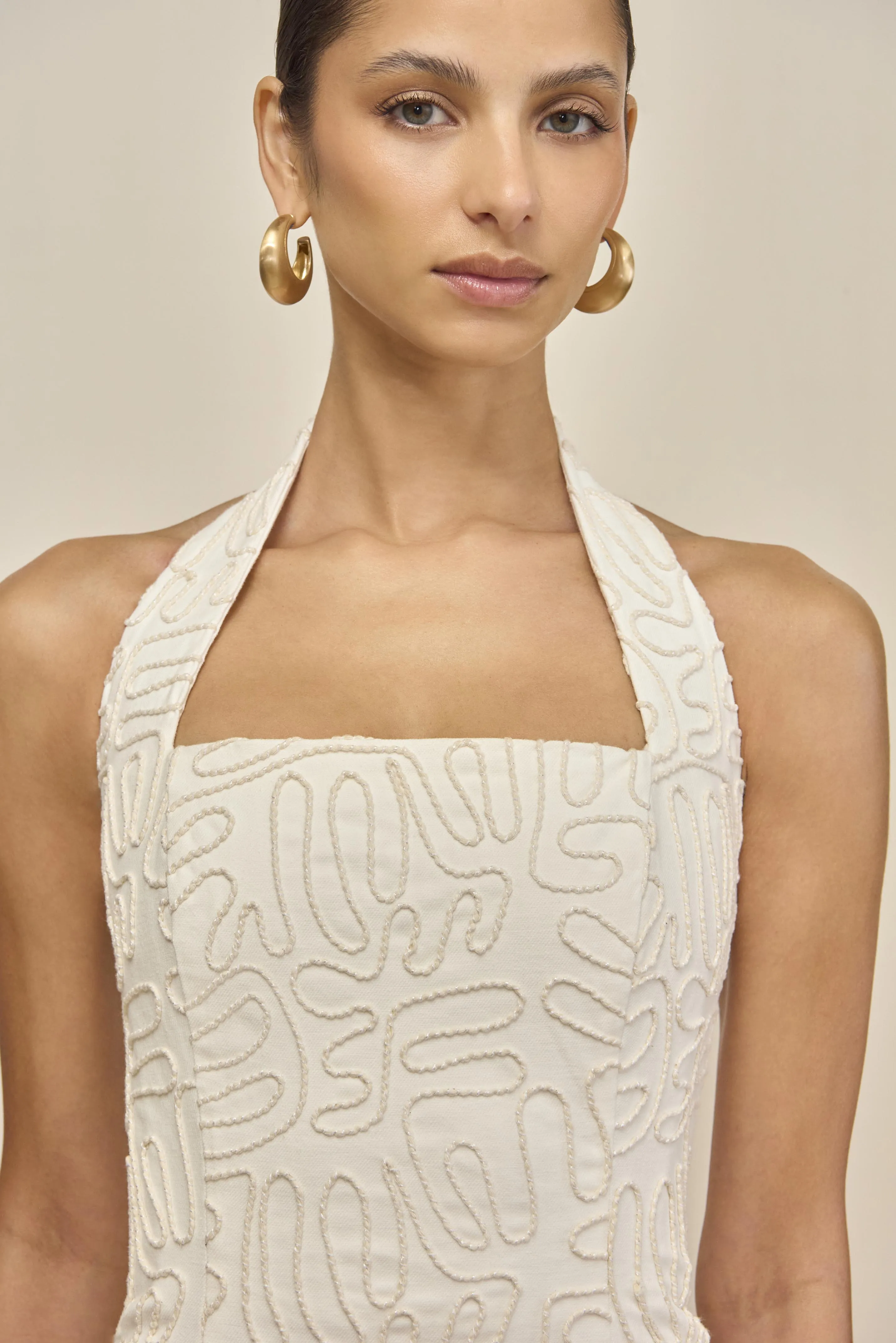 TYRISHA DRESS - OFF WHITE MULTI sold by Cult Gaia product image thumbnail 3