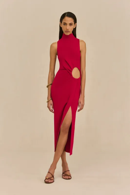 AMANA DRESS - MERLOT sold by Cult Gaia