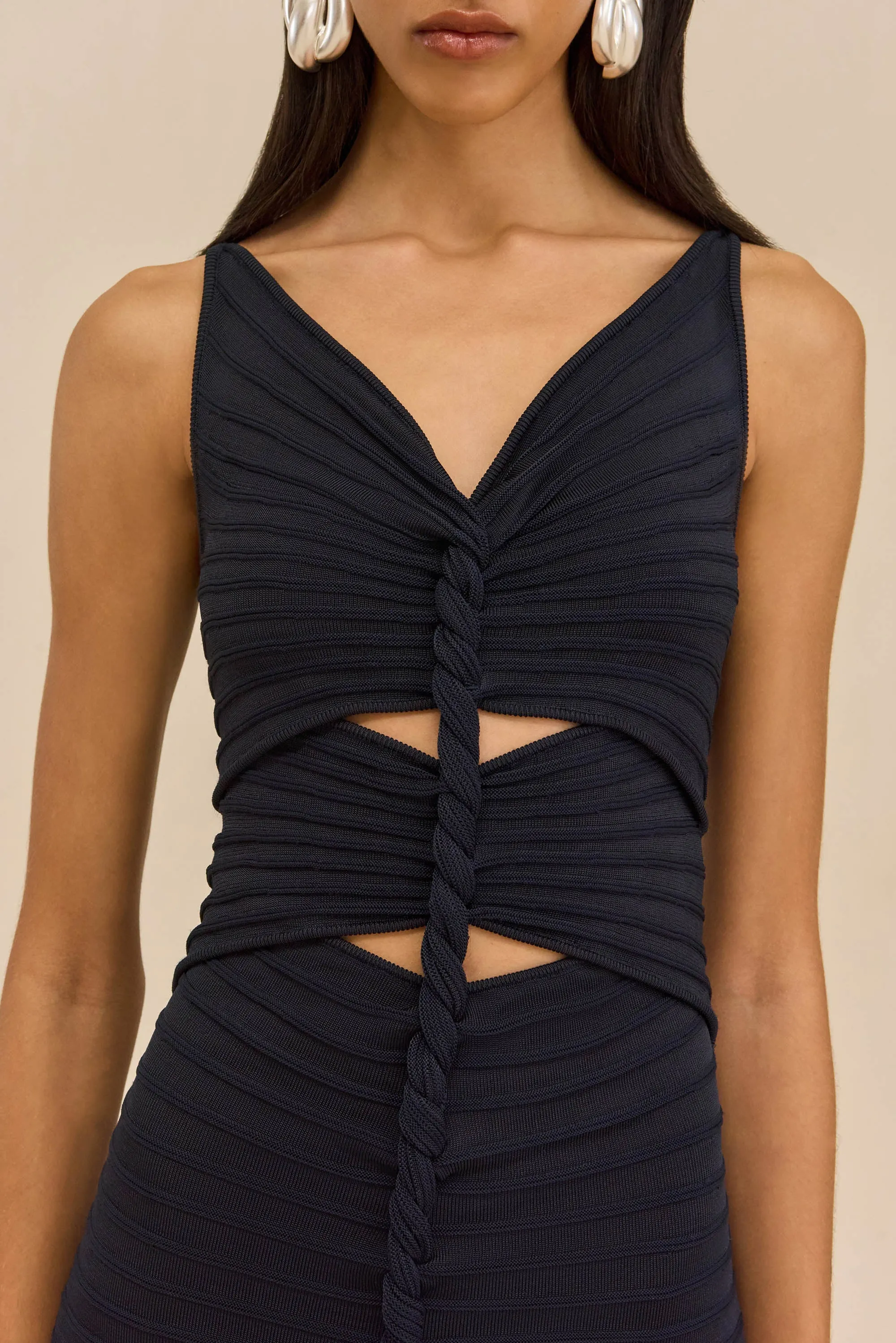 AMATA KNIT DRESS - DEEP LAKE sold by Cult Gaia product image thumbnail 2