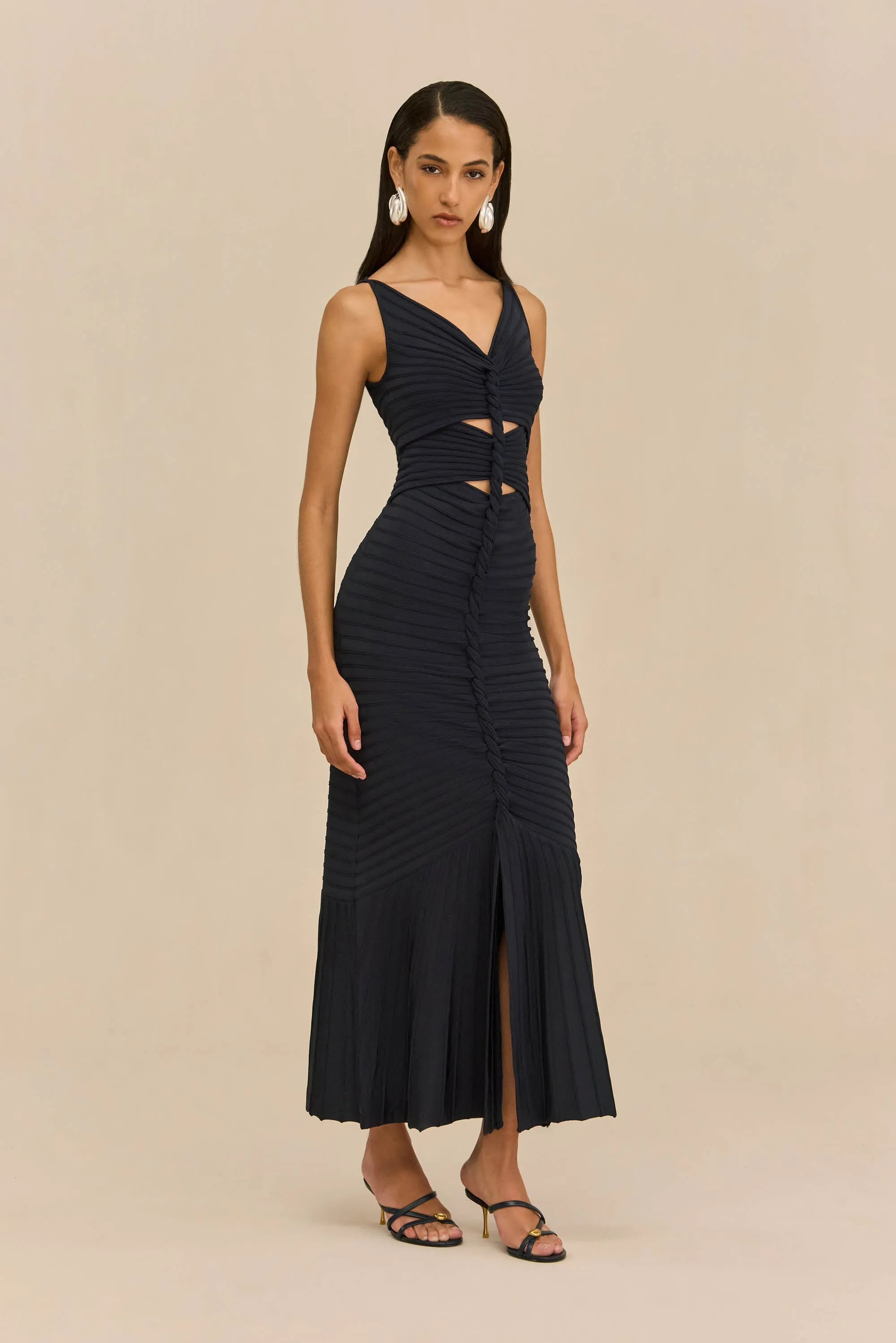 AMATA KNIT DRESS - DEEP LAKE sold by Cult Gaia product image thumbnail 5